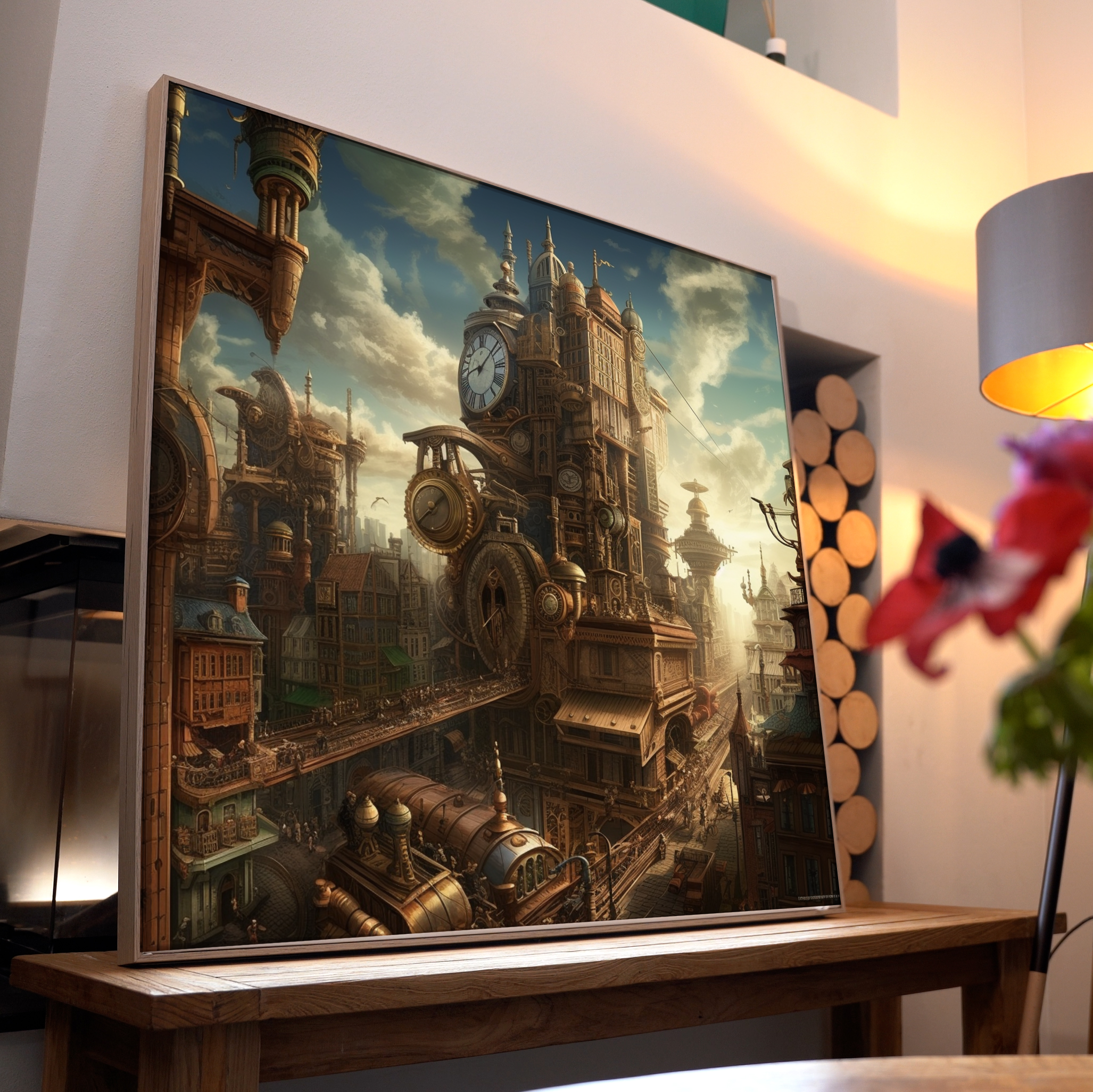 Steampunk Stadt 2 | LED Bild