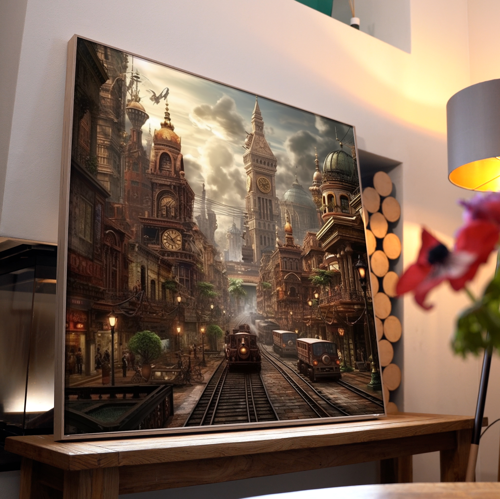Steampunk Stadt 3 | LED Bild