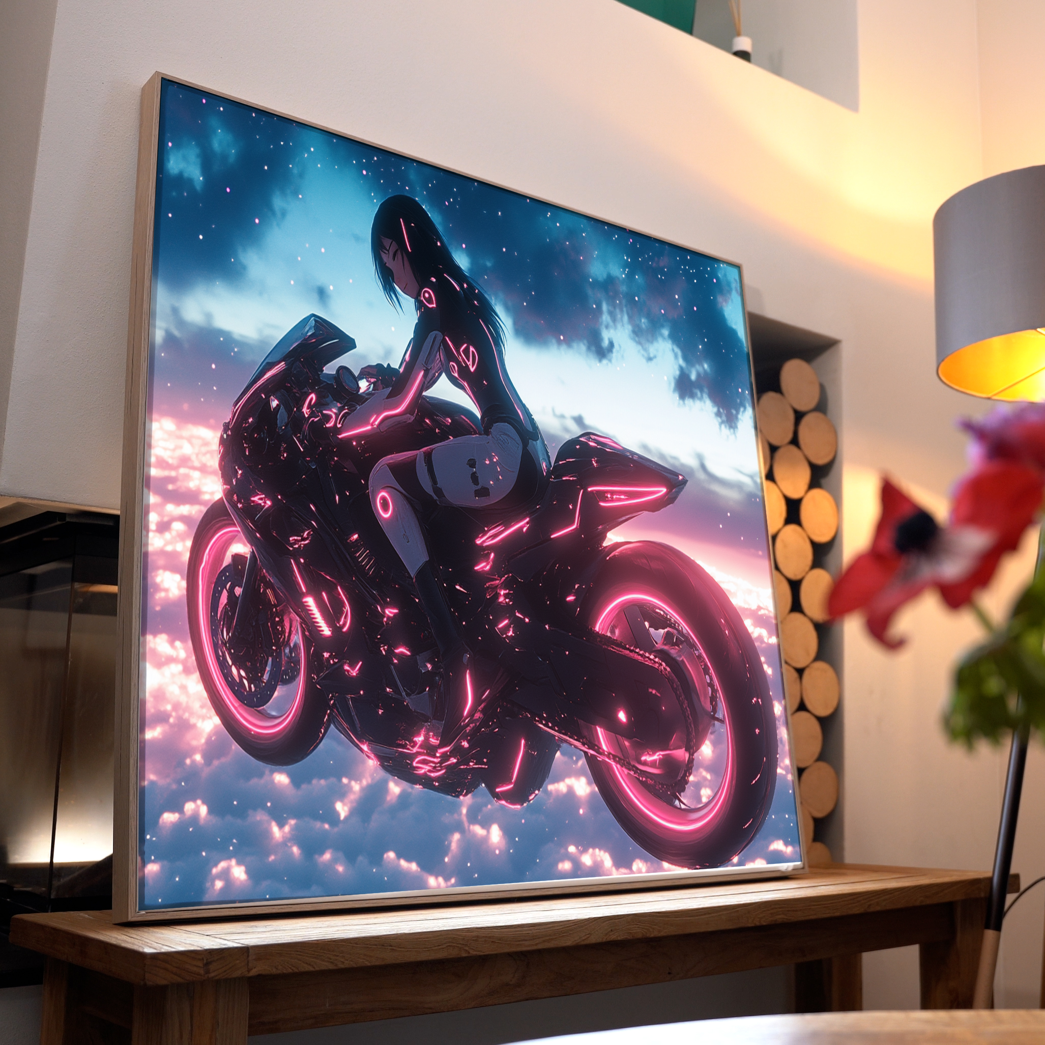 Anime Cyborg Weiblich 2 | LED Bild