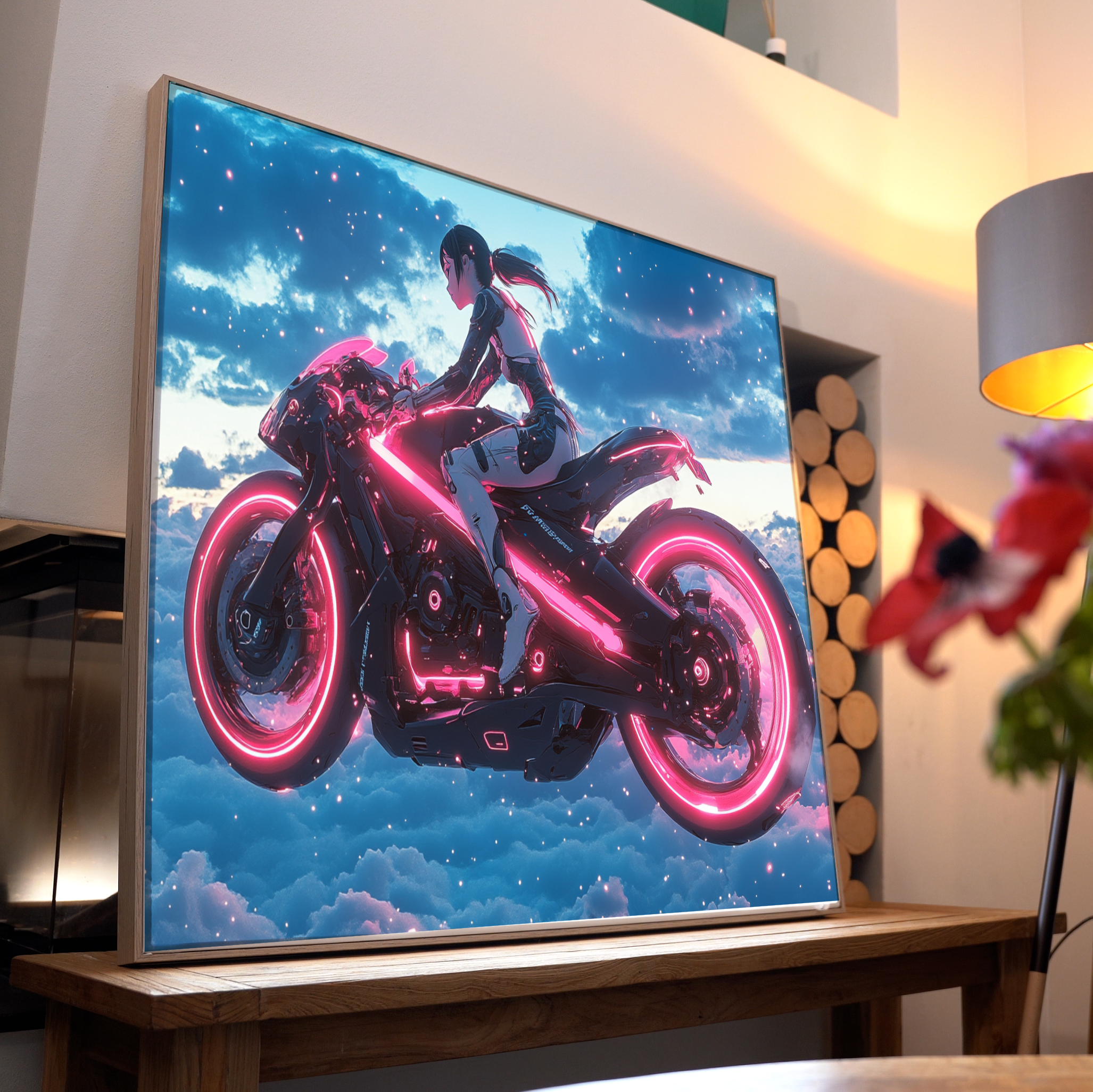 Anime Cyborg Weiblich 4 | LED Bild