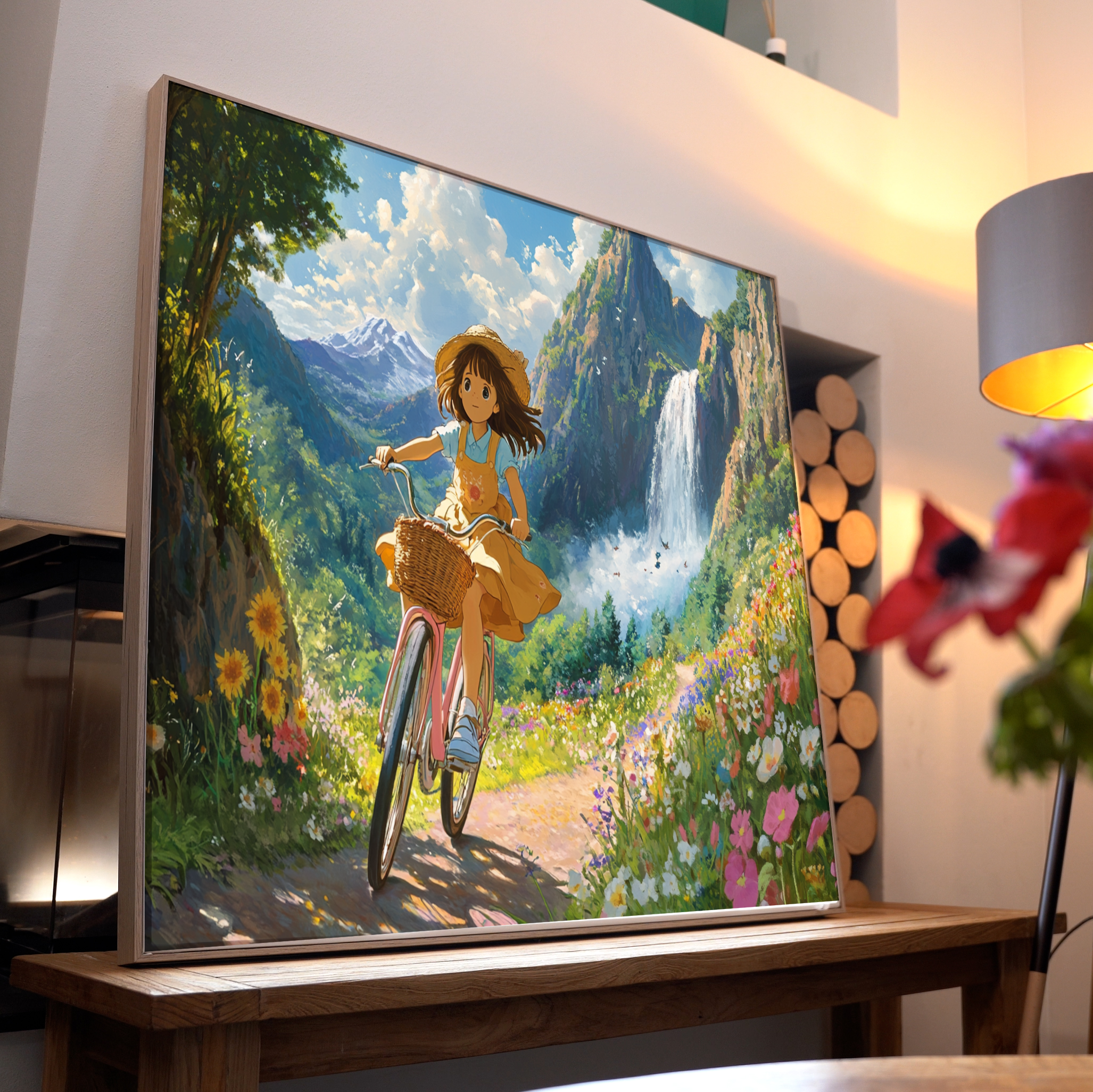 Anime Mädchen Naturlandschaft 1 | LED Bild