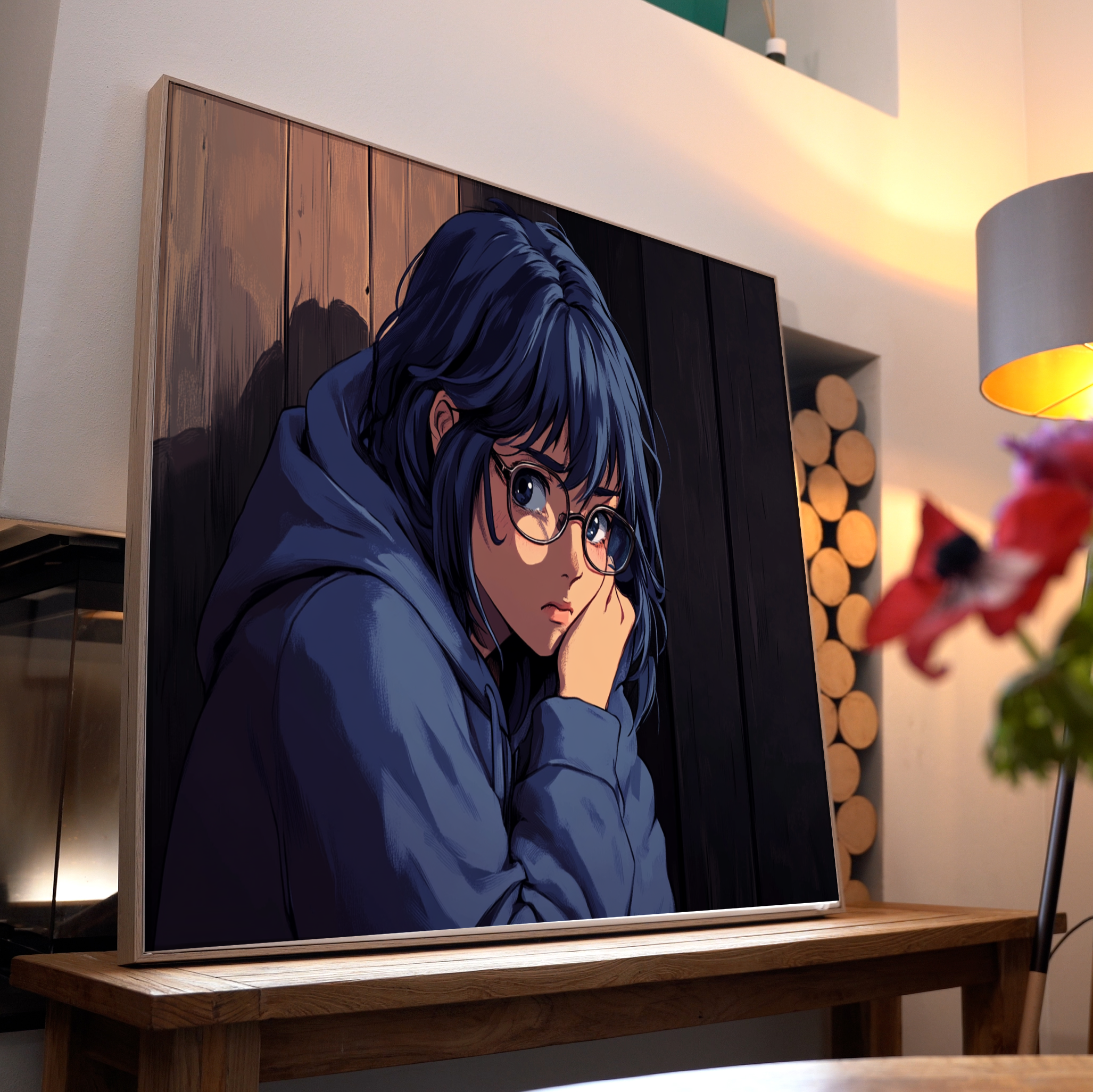 Anime Mädchen Traurig 3 | LED Bild