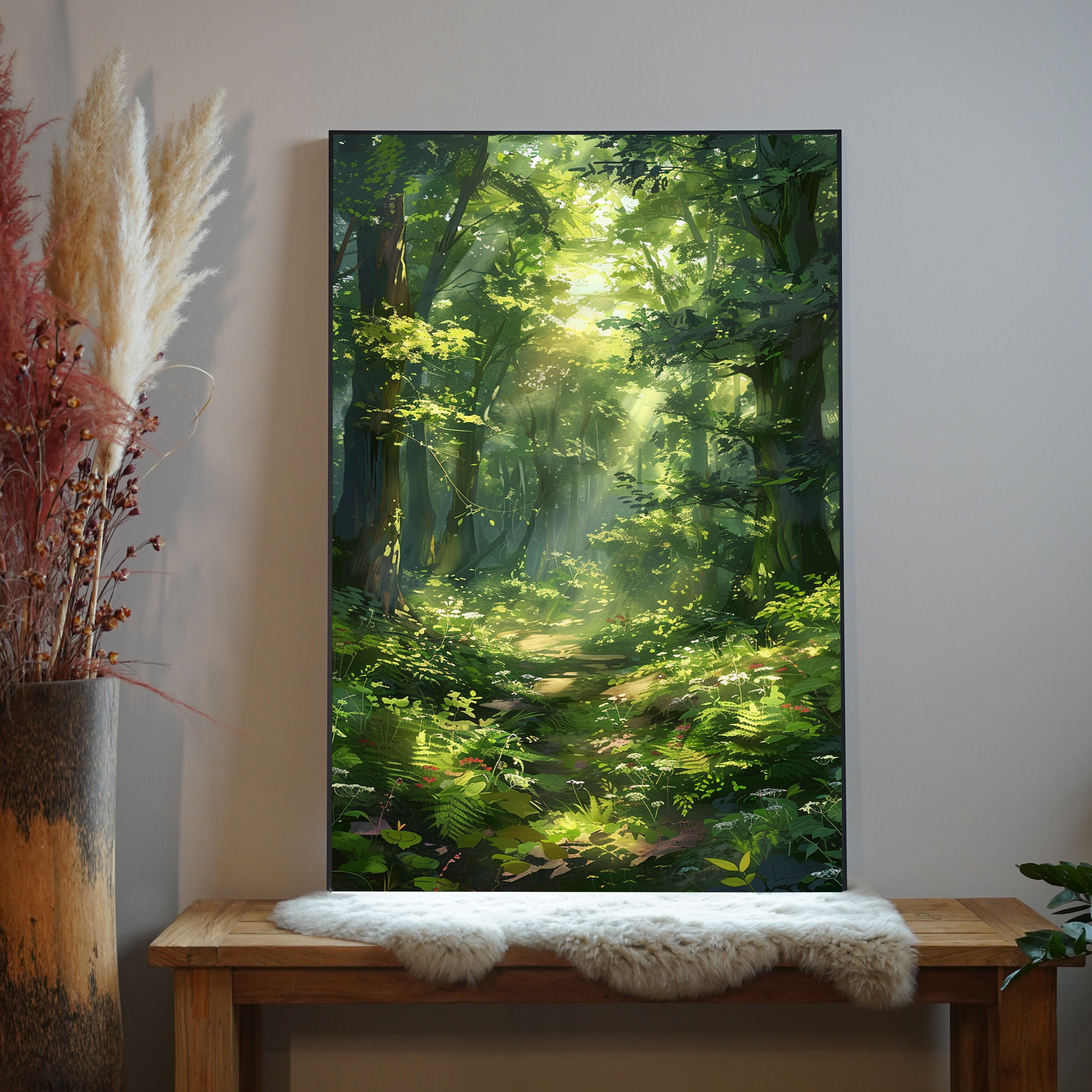 Anime Waldlandschaft 2 | LED Bild