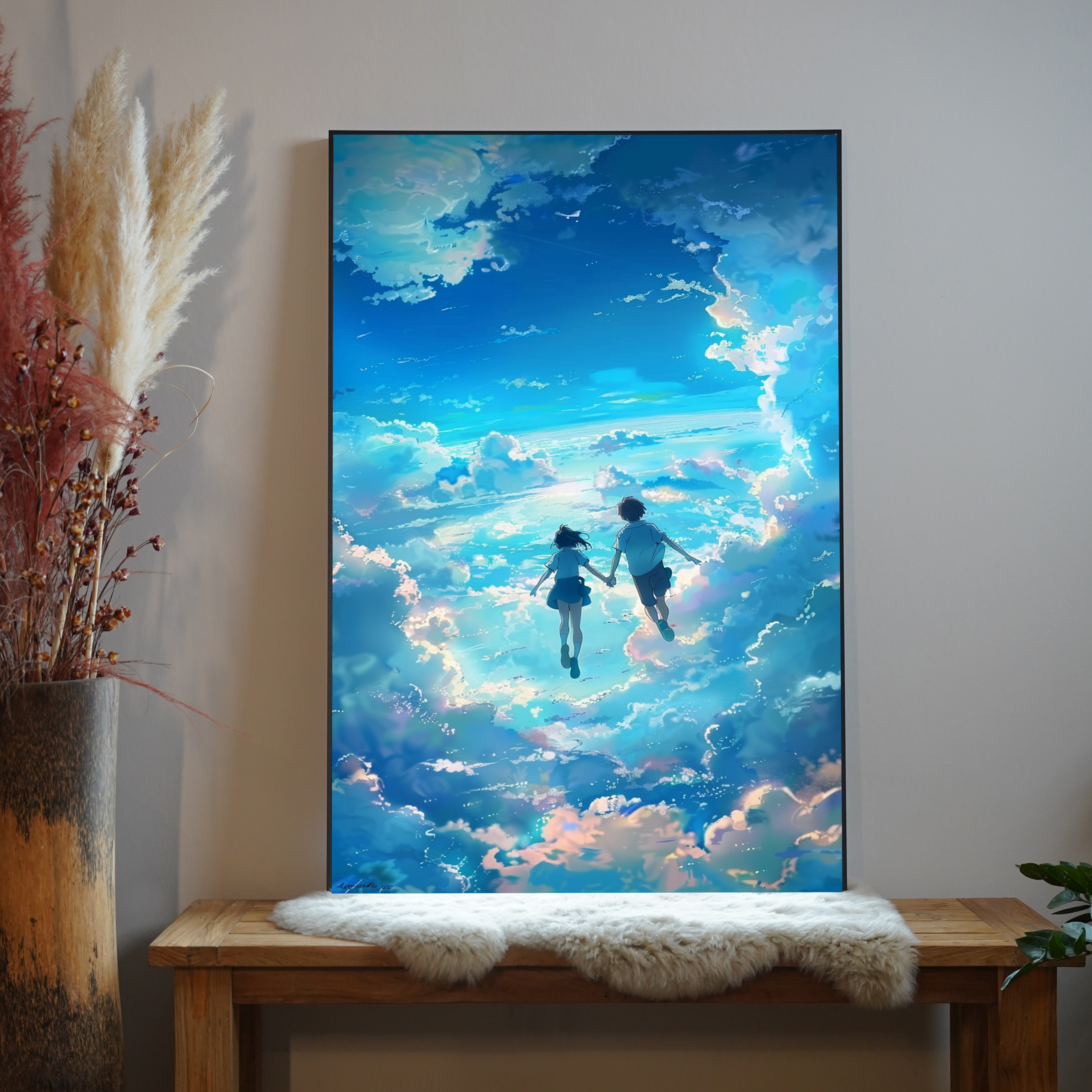 Anime Fliegende Kinder 1 | LED Bild