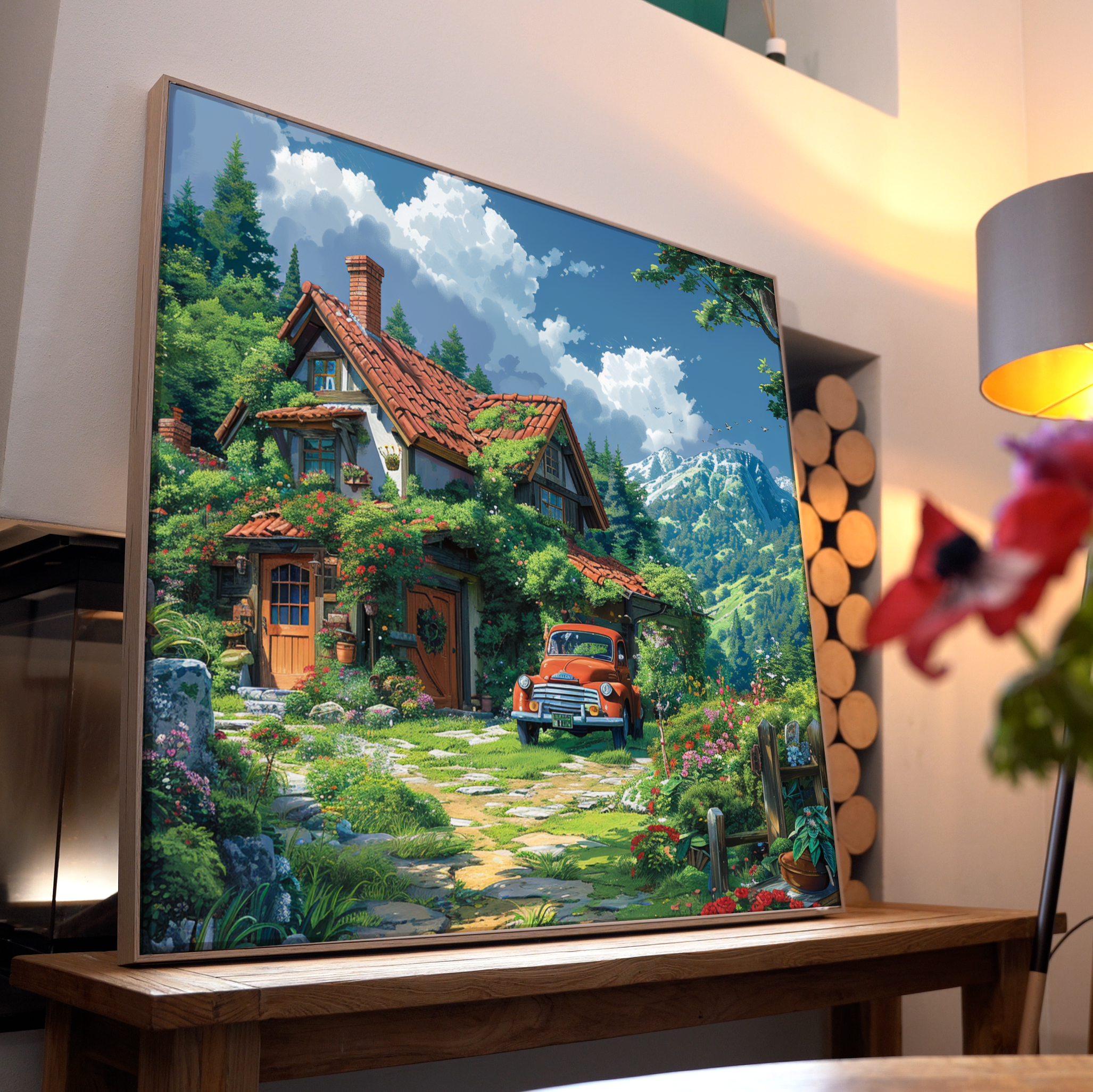 Anime Idyllischer Bauernhof 4 | LED Bild