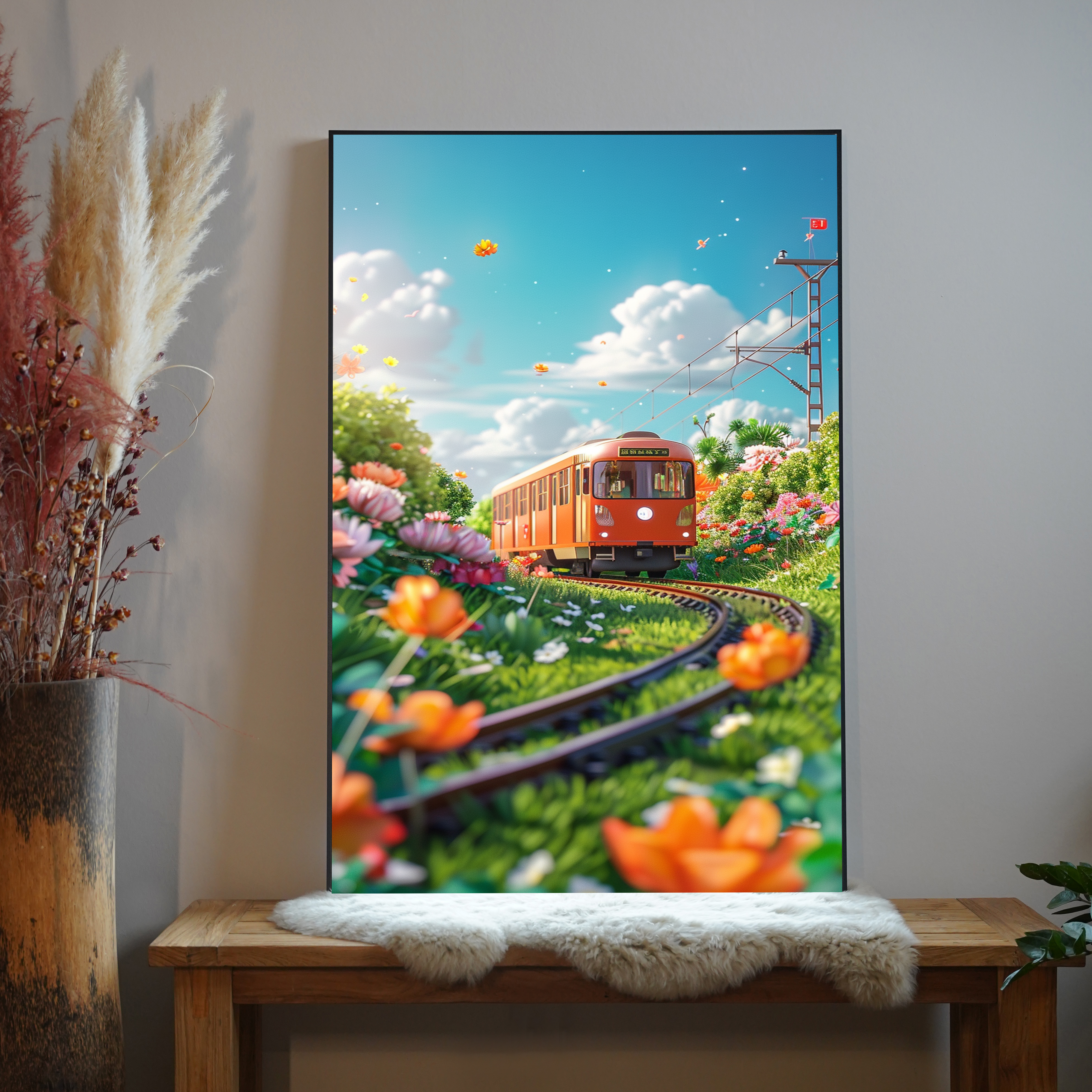 Anime Straßenbahn Natur 1 | LED Bild