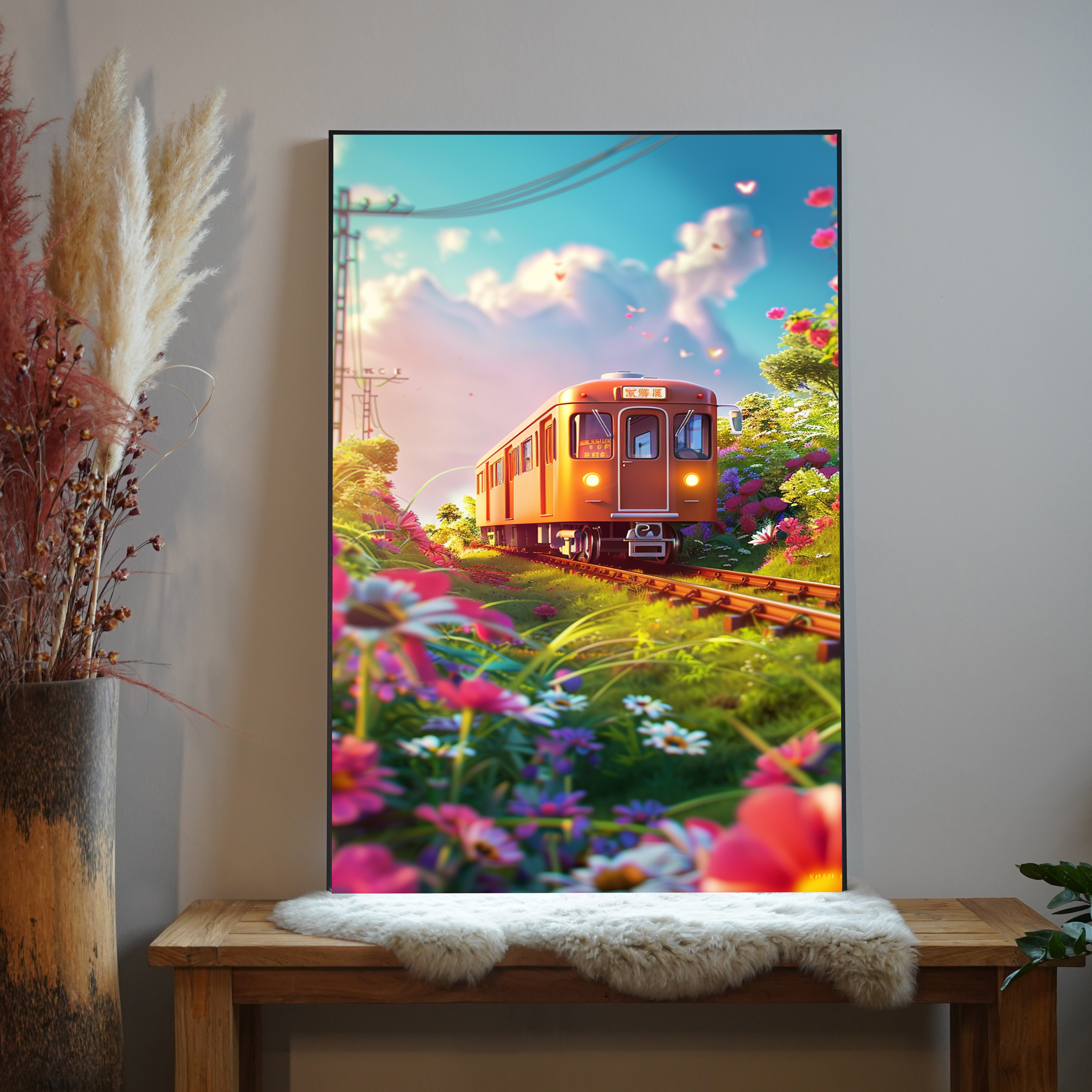 Anime Straßenbahn Natur 6 | LED Bild