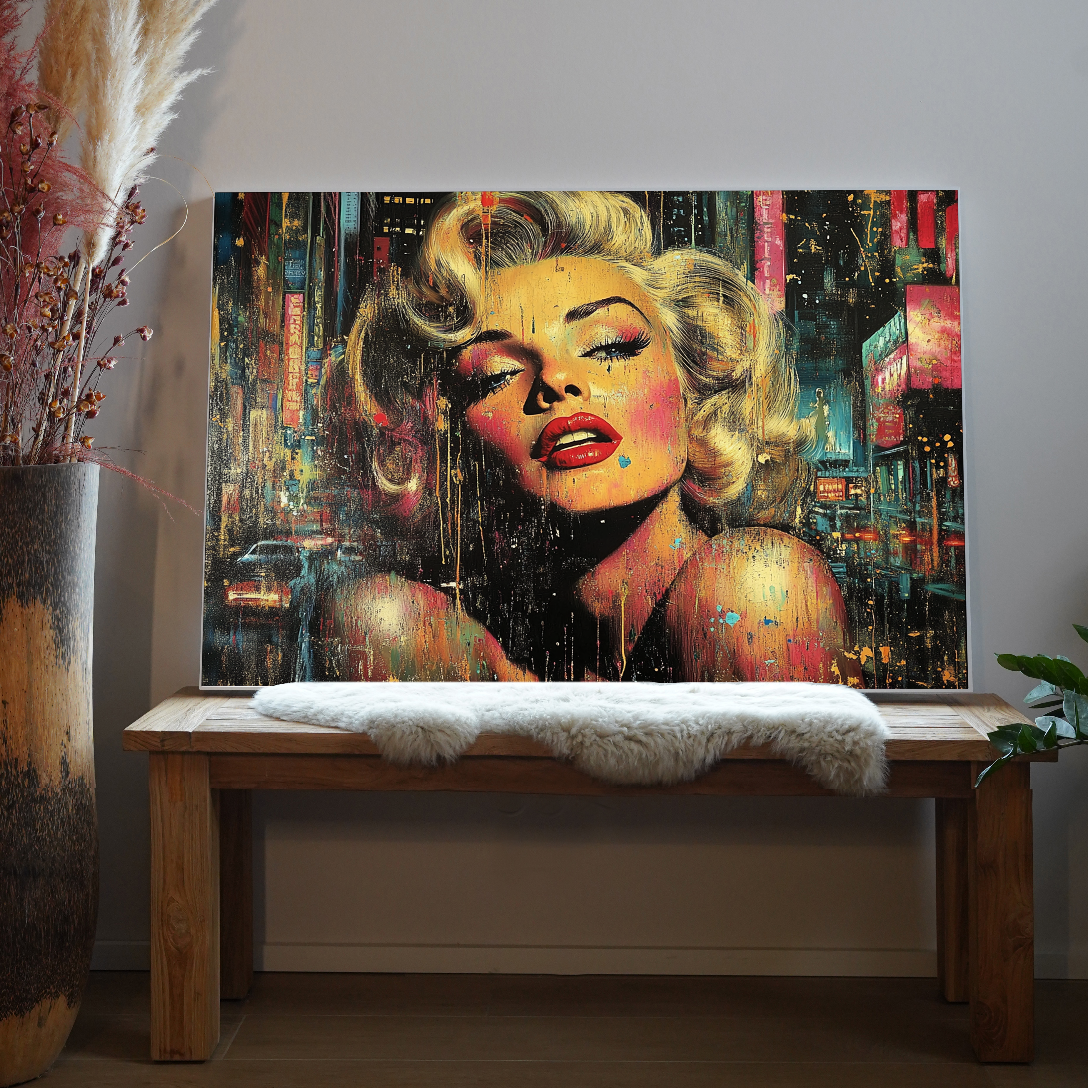 1950 Frau Illustriert | LED Bild