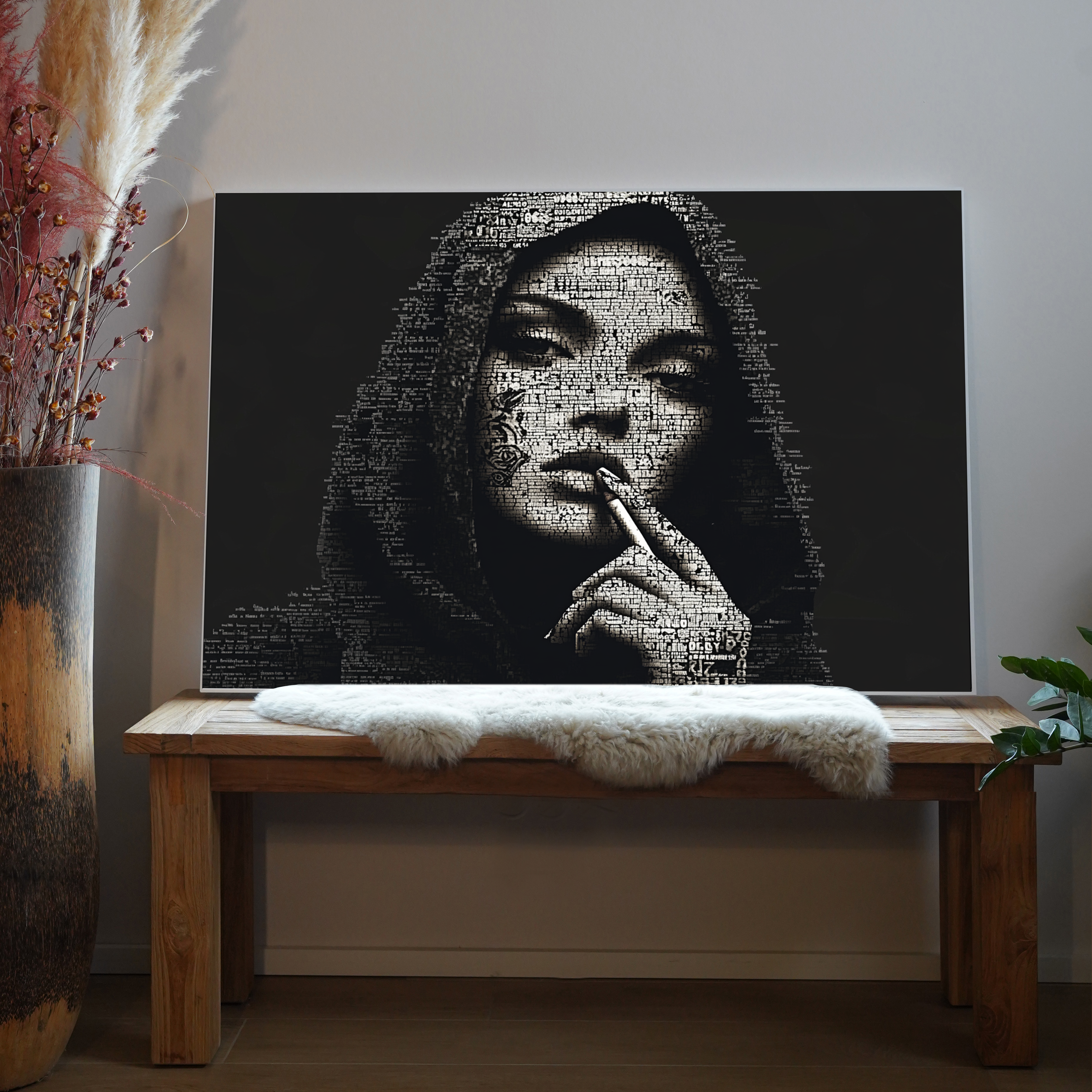 Nonne Kalligraphie 1 | LED Bild