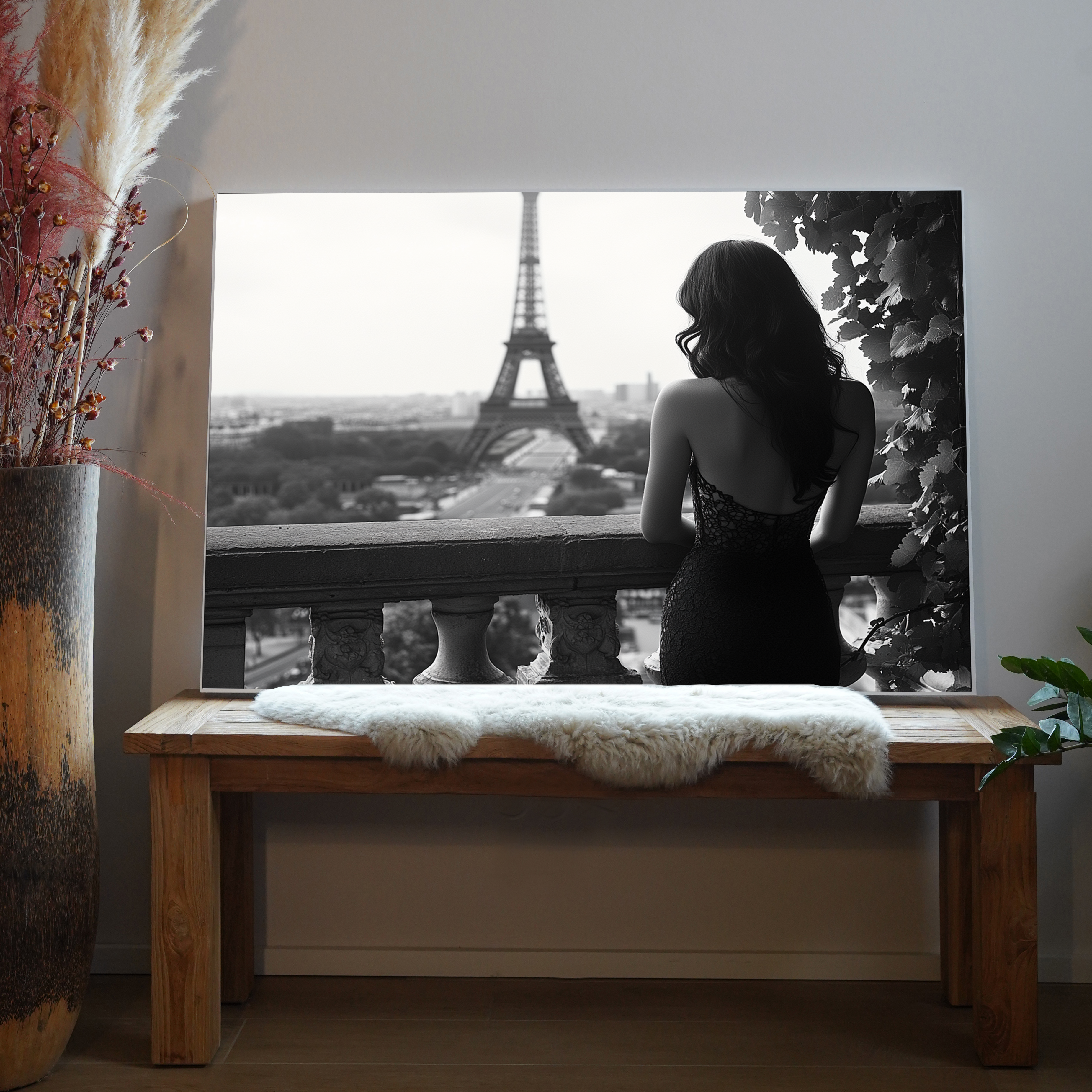 Frau in Paris | LED Bild