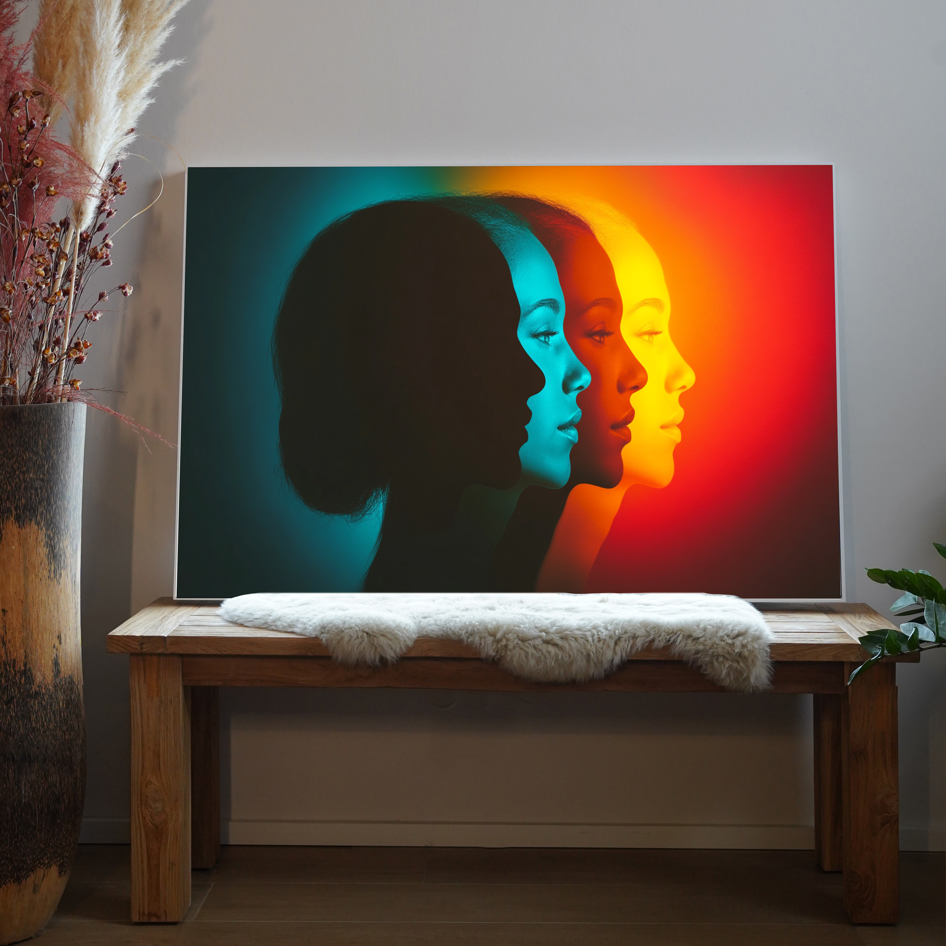 Frau Bunte Schatten | LED Bild