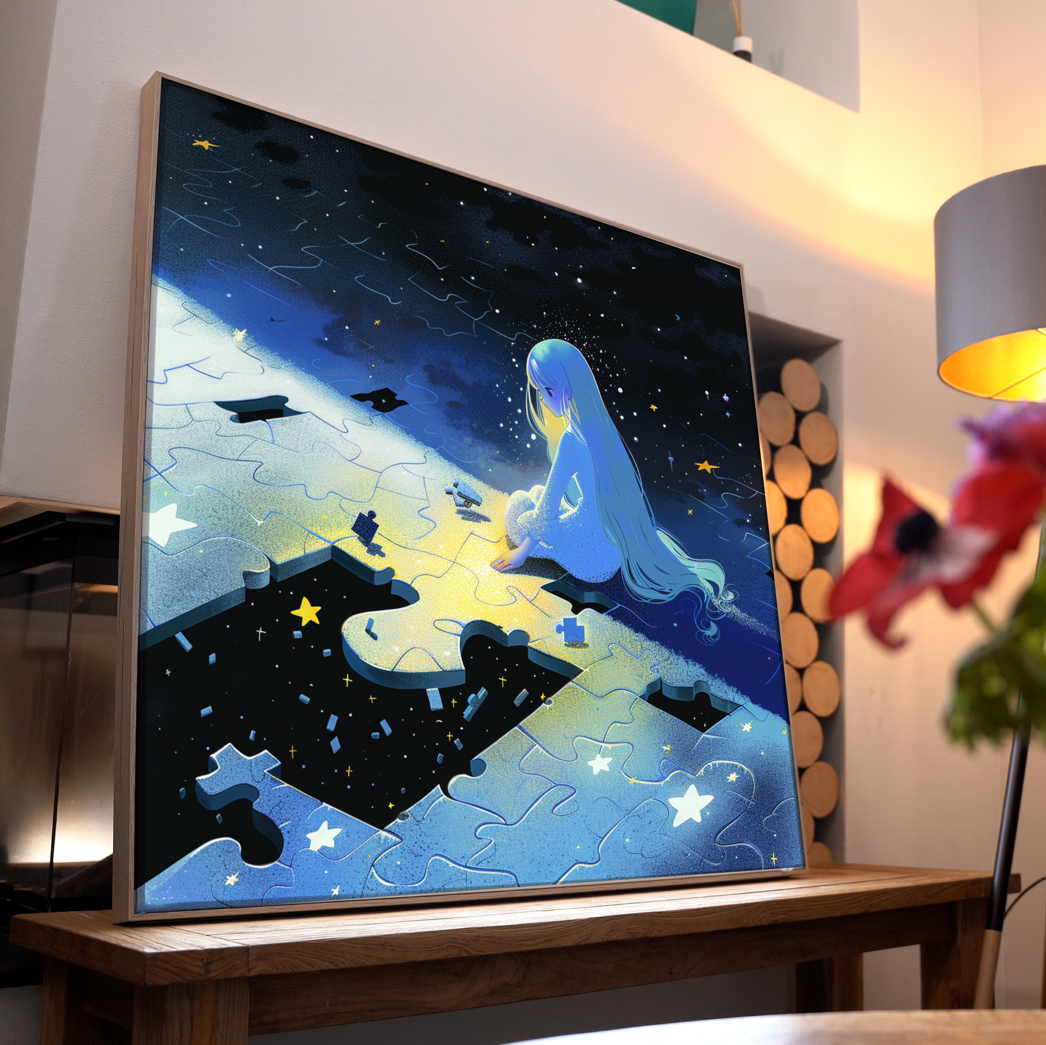 Galaxie Puzzle Kind 1 | LED Bild