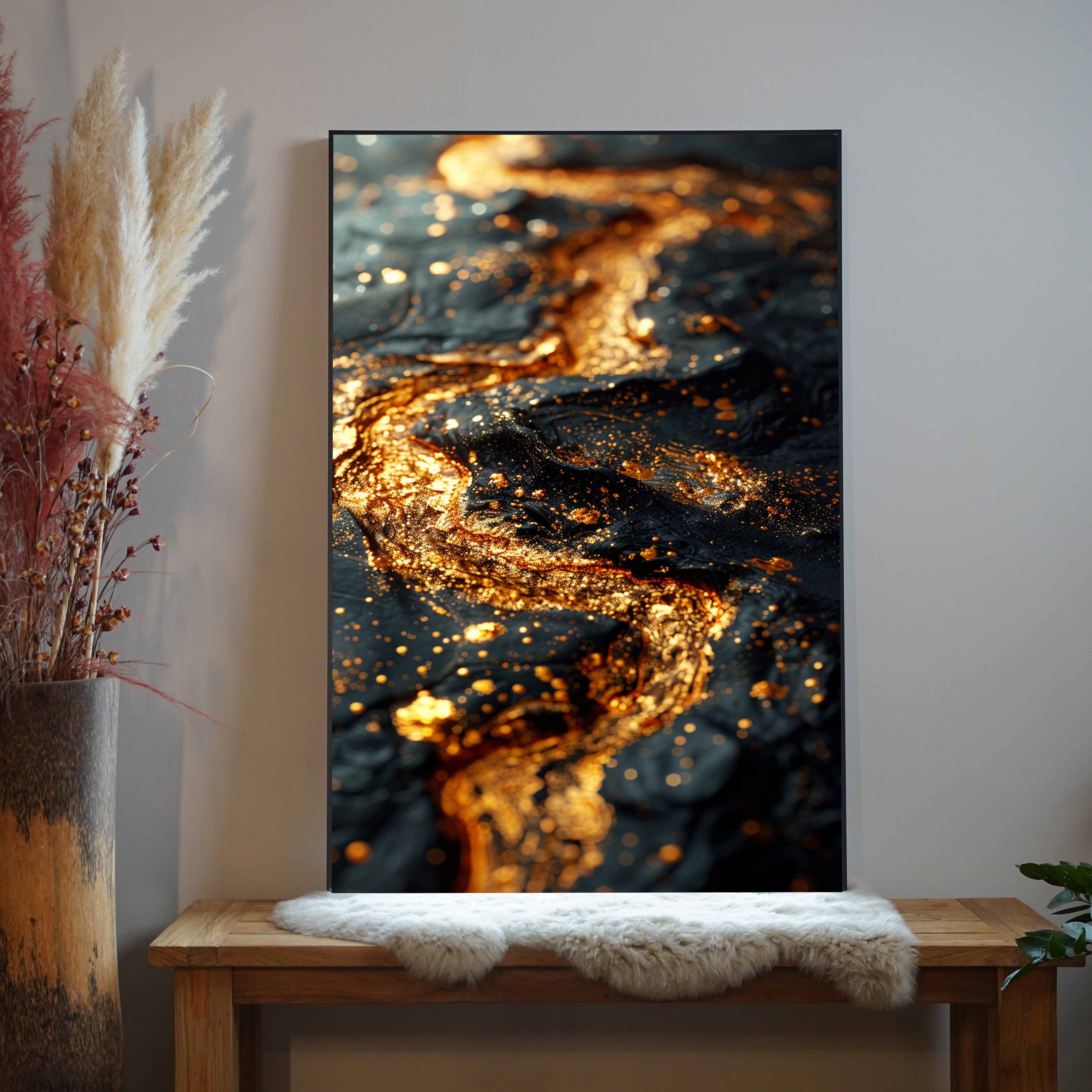 Goldene Adern 7 | LED Bild