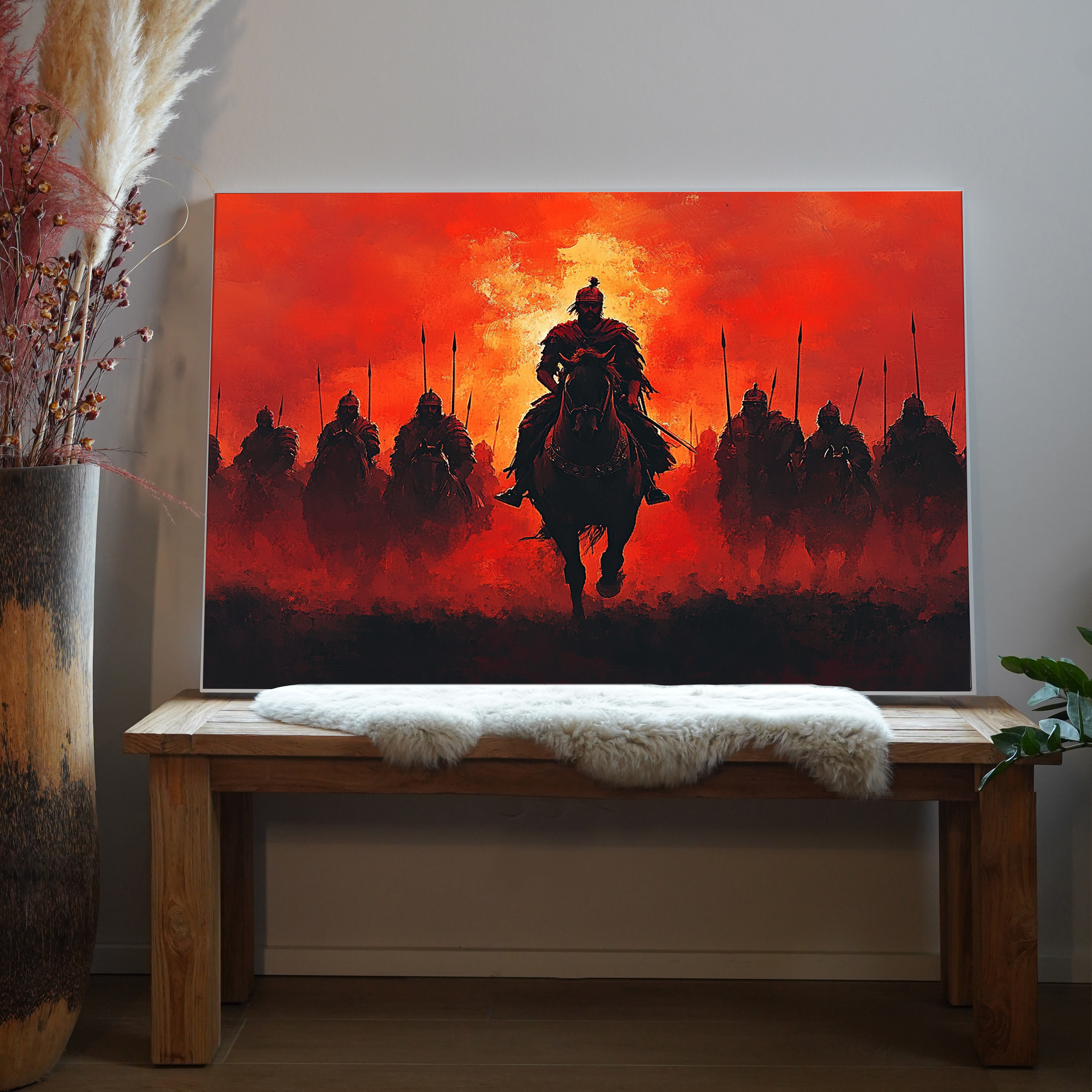 Krieger auf Pferd 1 | LED Bild