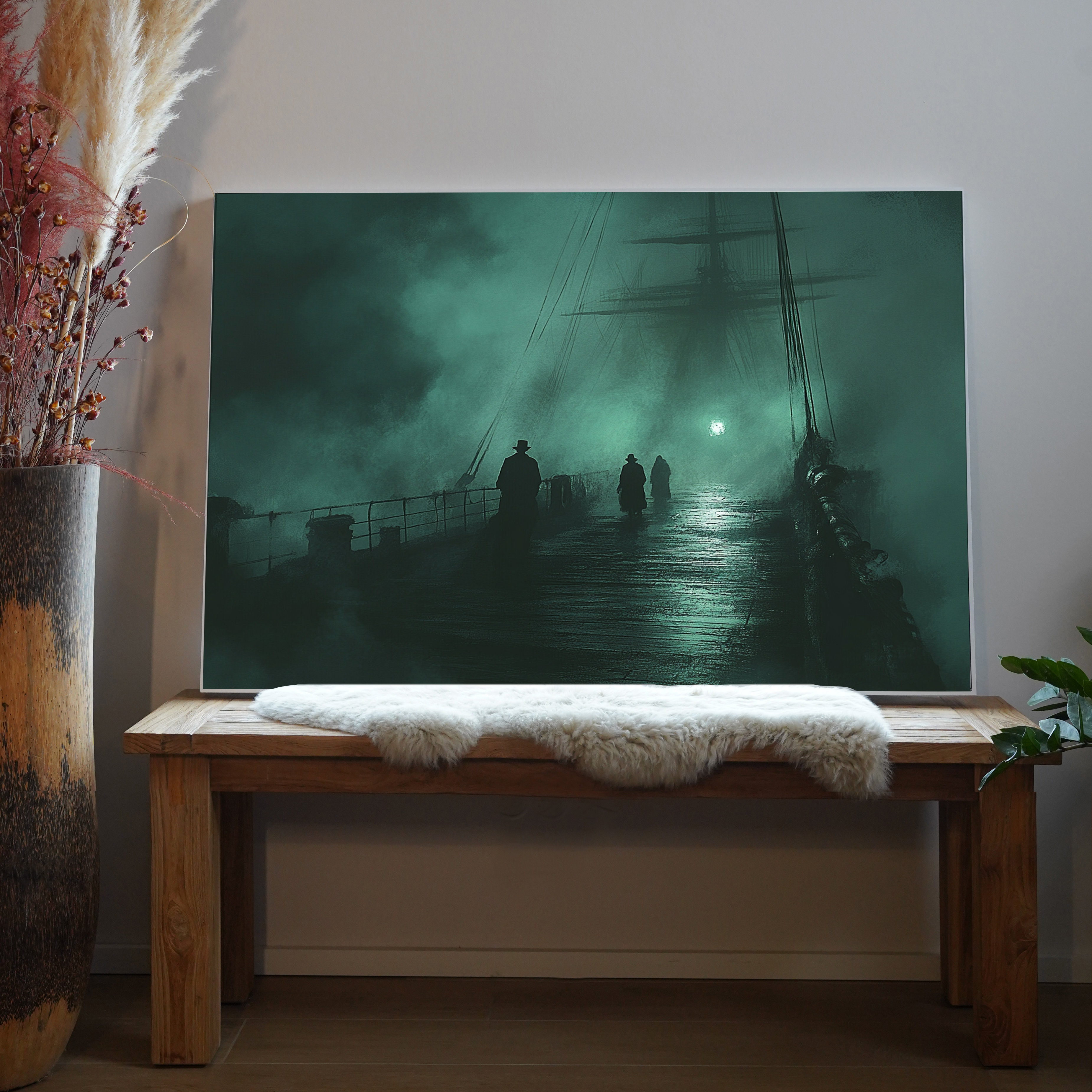 Nebeliger Hafen 1 | LED Bild