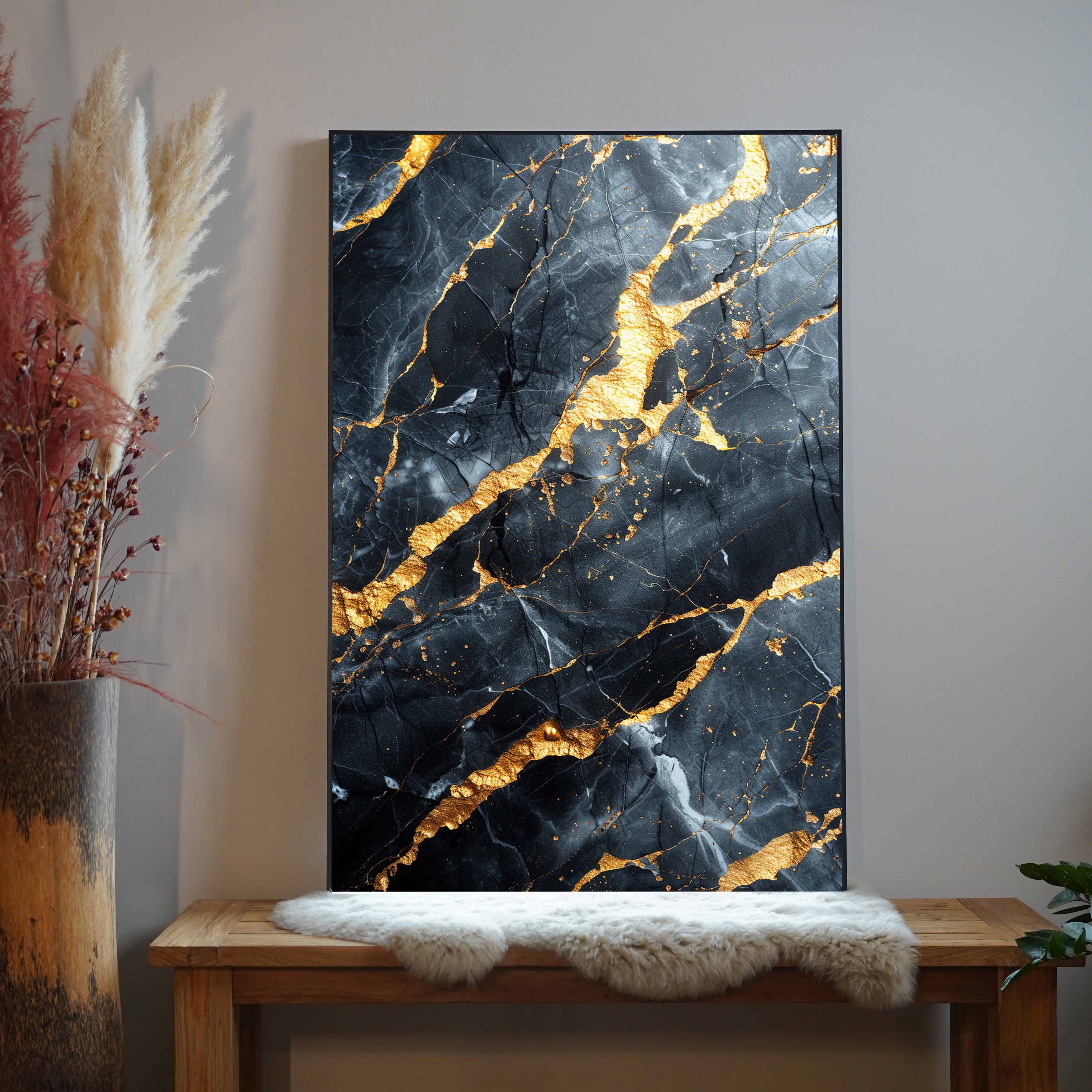 Goldene Adern 9 | LED Bild