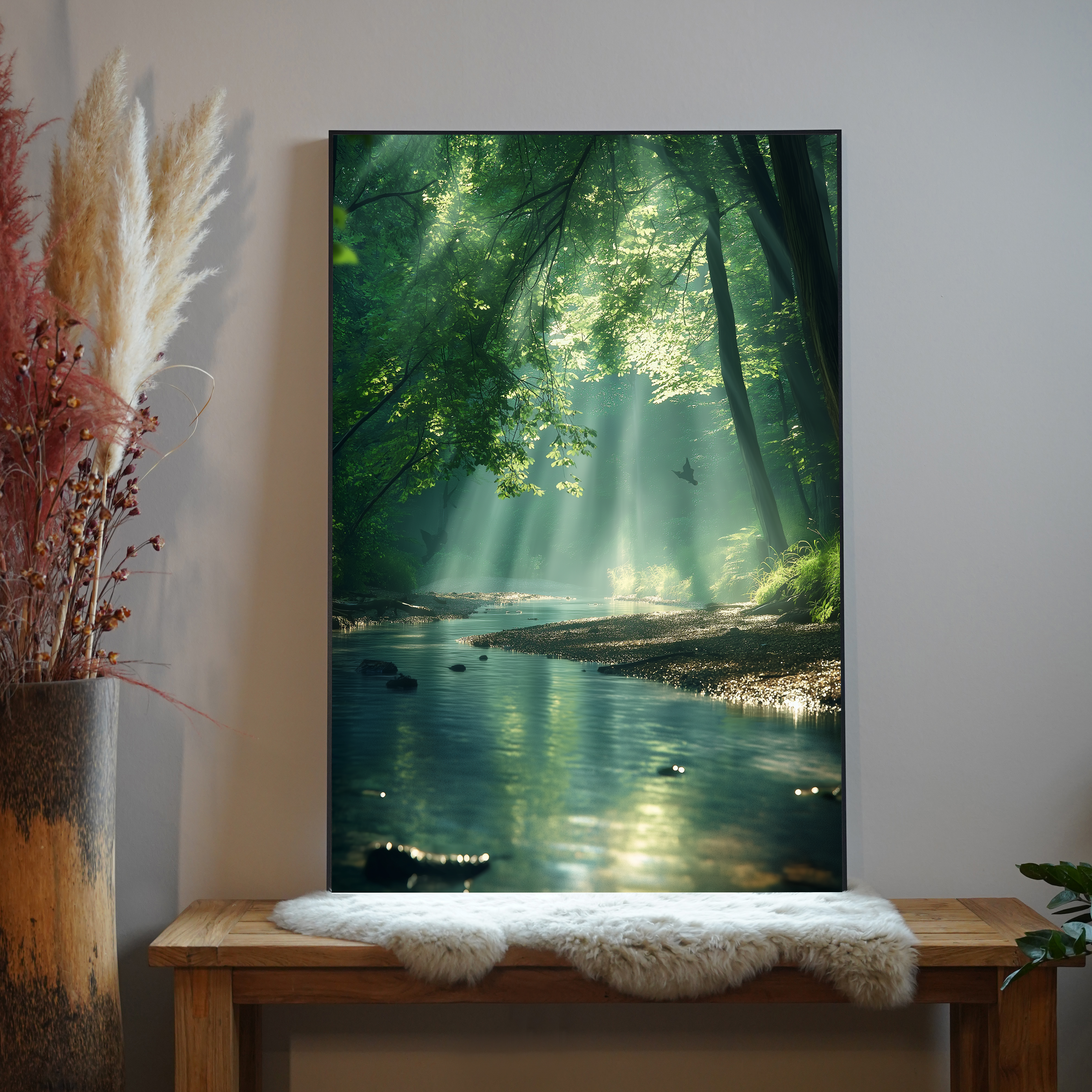 Bach im Wald | LED Bild