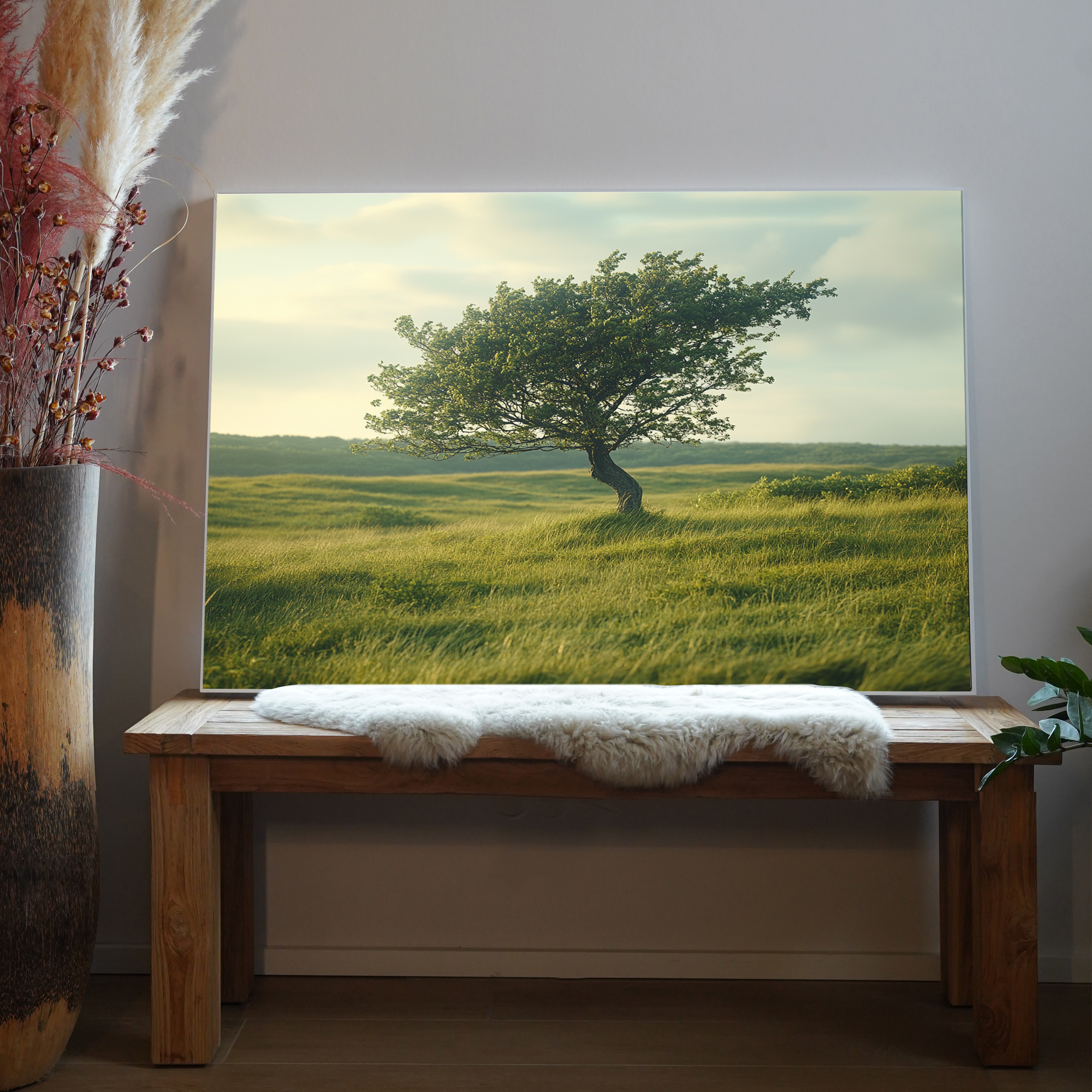 Baum Grüne Wiese 2 | LED Bild