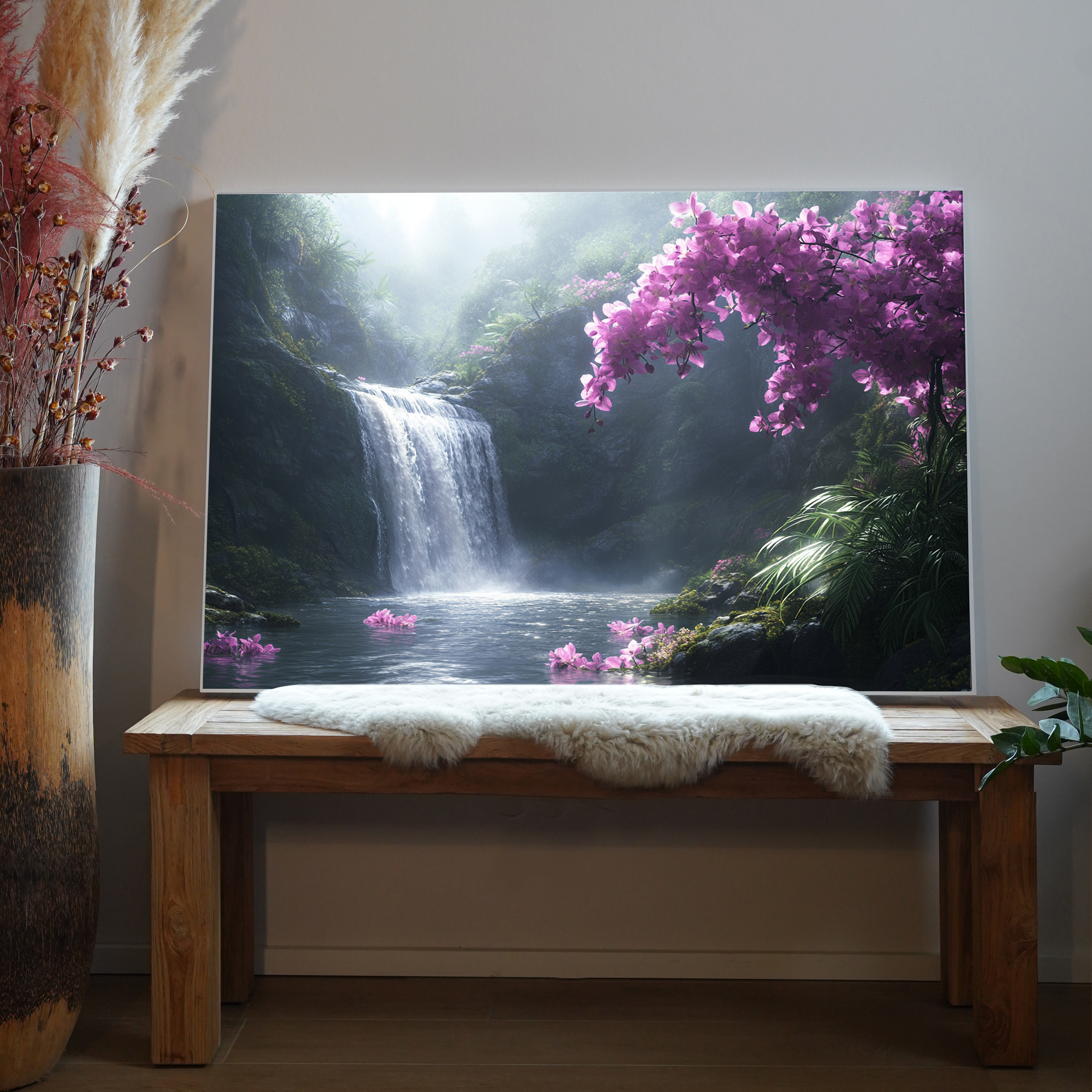 Wasserfall Orchideen 2 | LED Bild