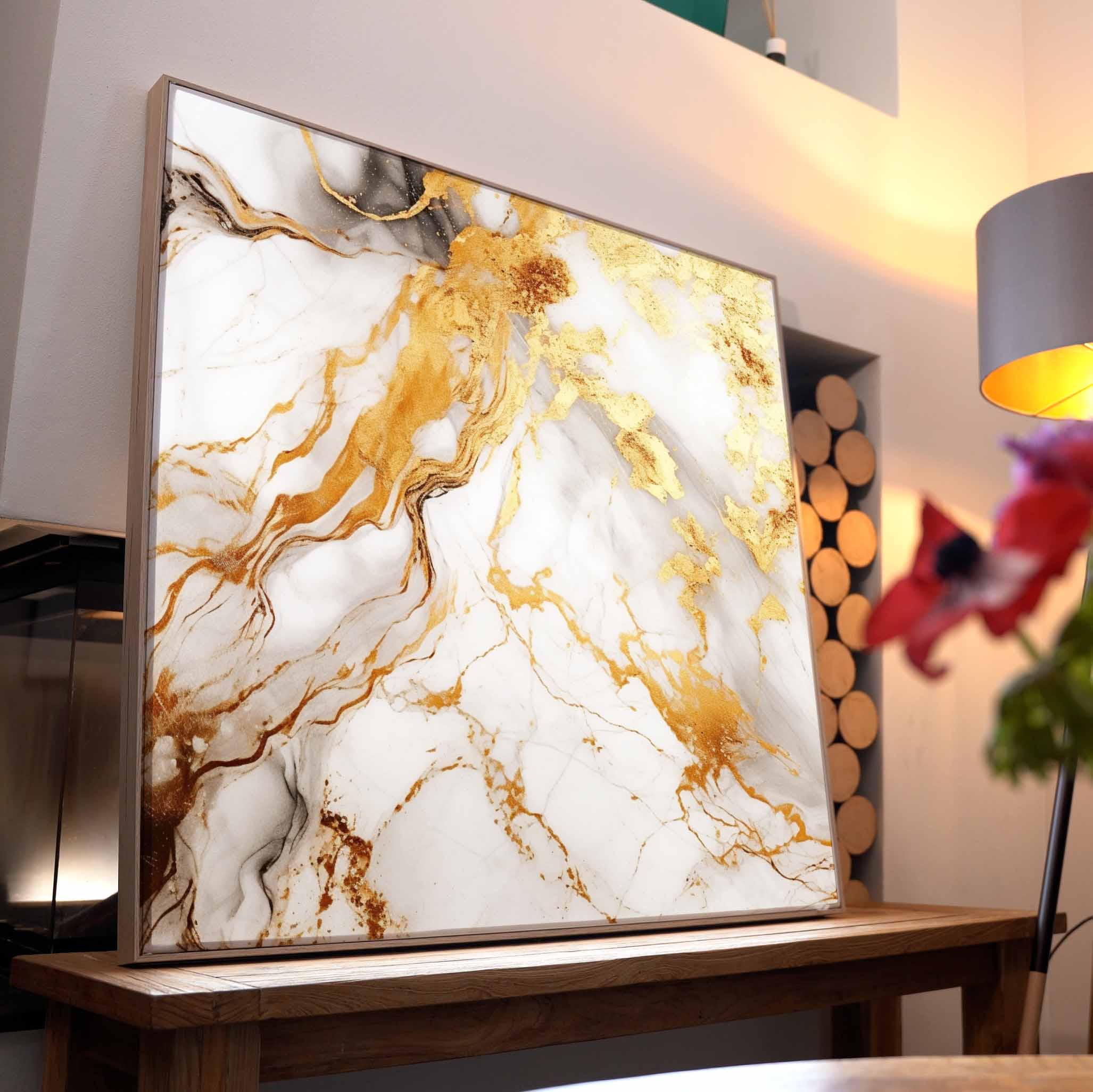 Marmor mit Gold 2 | LED Bild