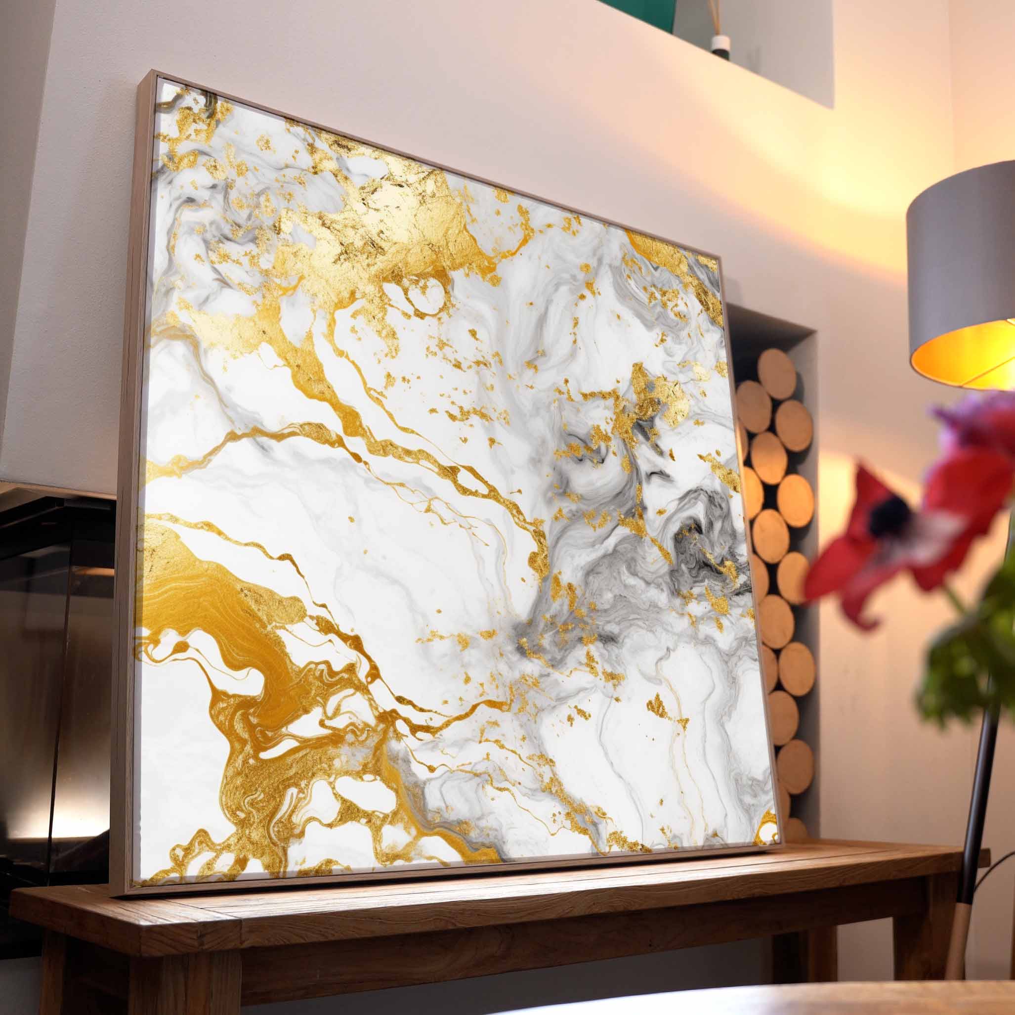 Marmor mit Gold 4 | LED Bild
