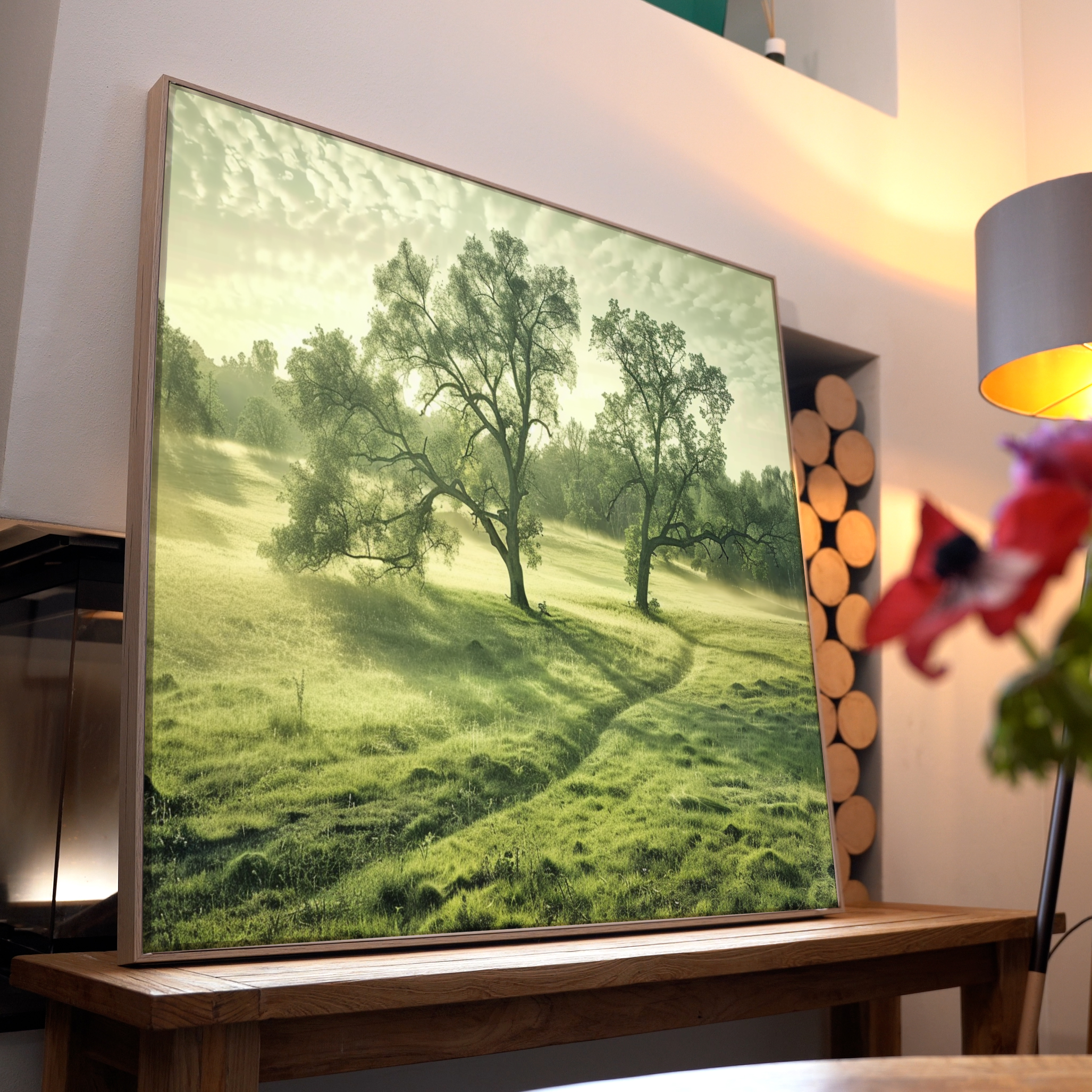 Morgen Tau Wiese | LED Bild