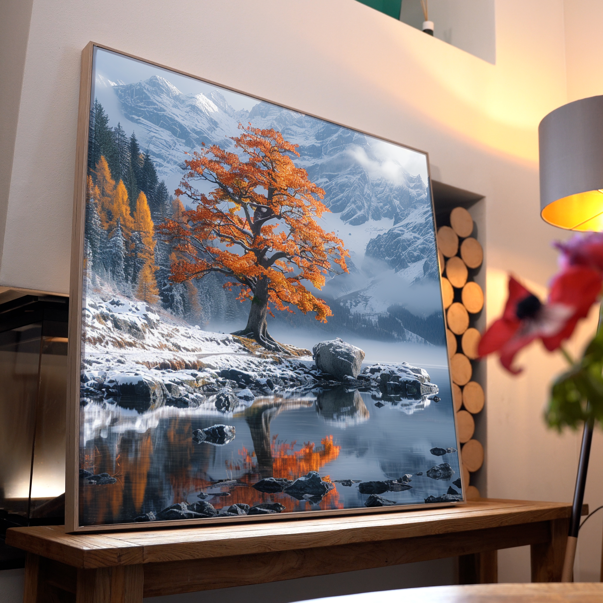 Herbst Baum am See 2 | LED Bild