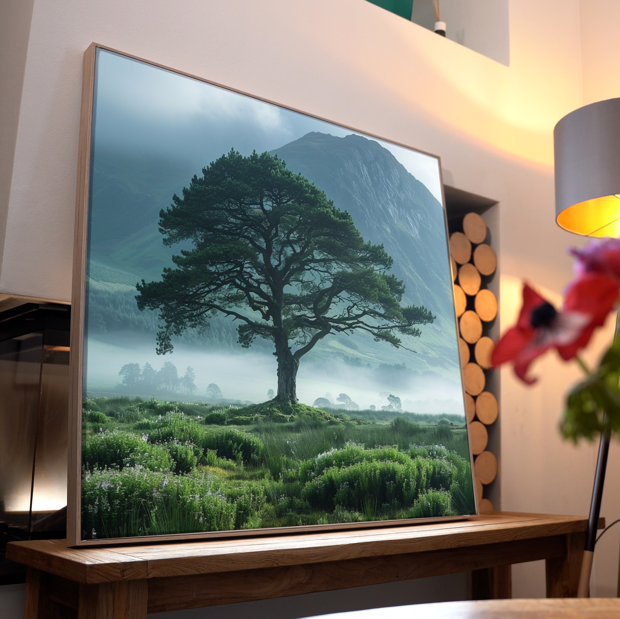 Großer Baum Grüne Landschaft | LED Bild