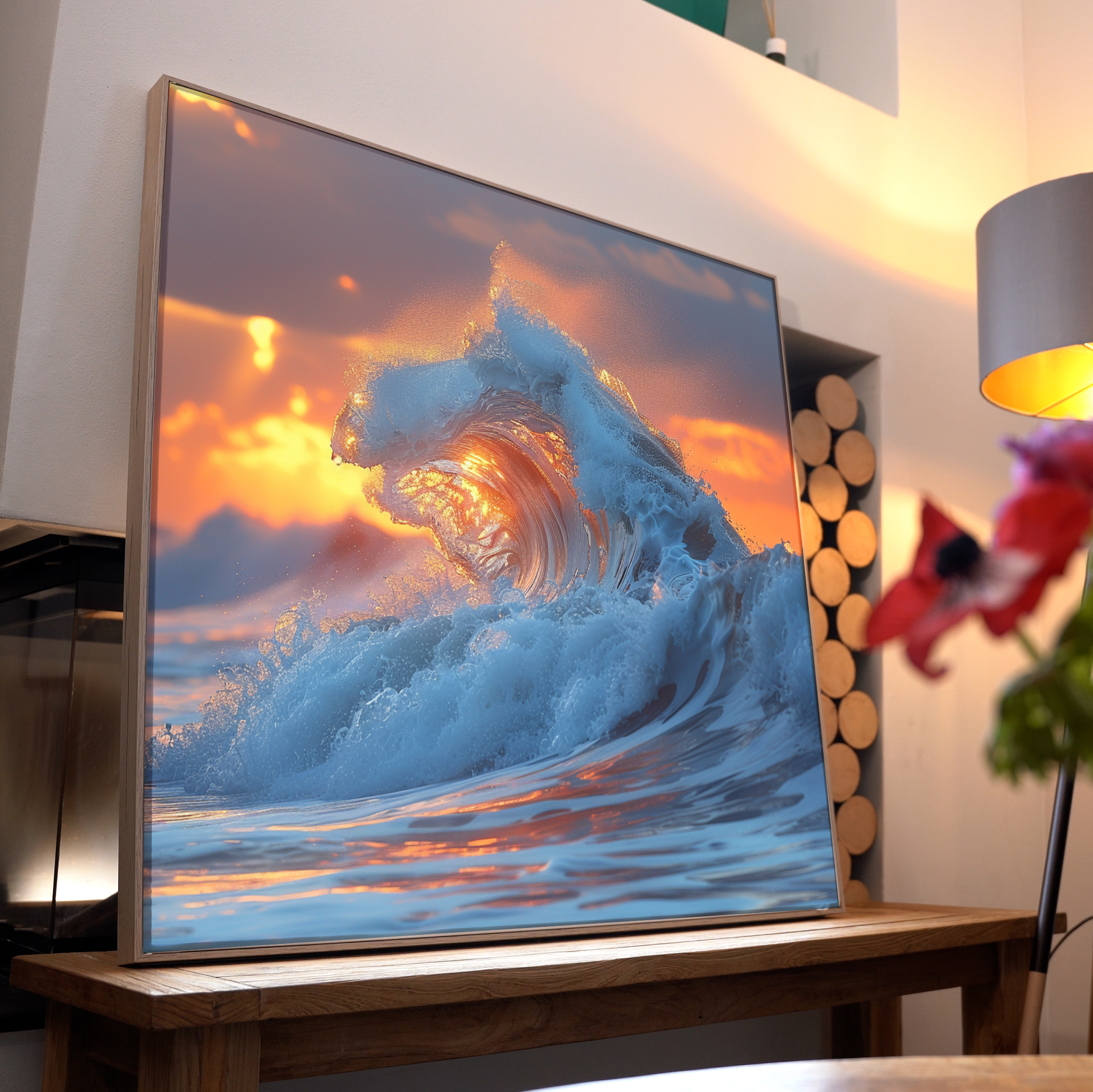 Welle vor Sonnenuntergang | LED Bild