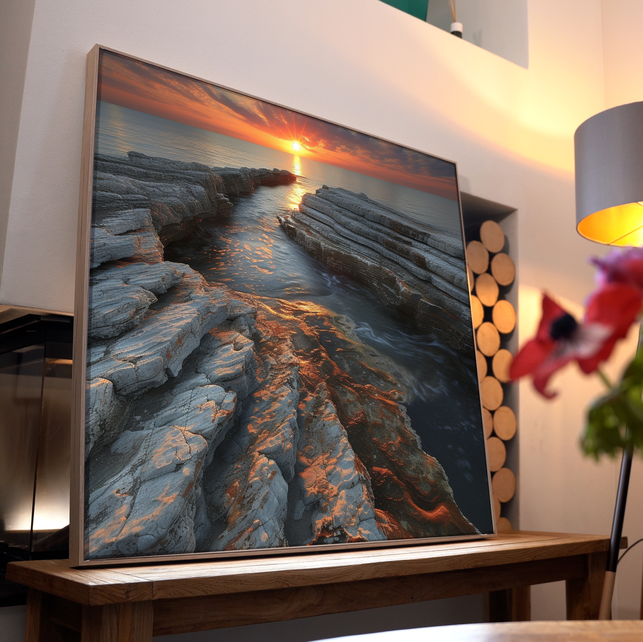 Stein Küste Meer | LED Bild