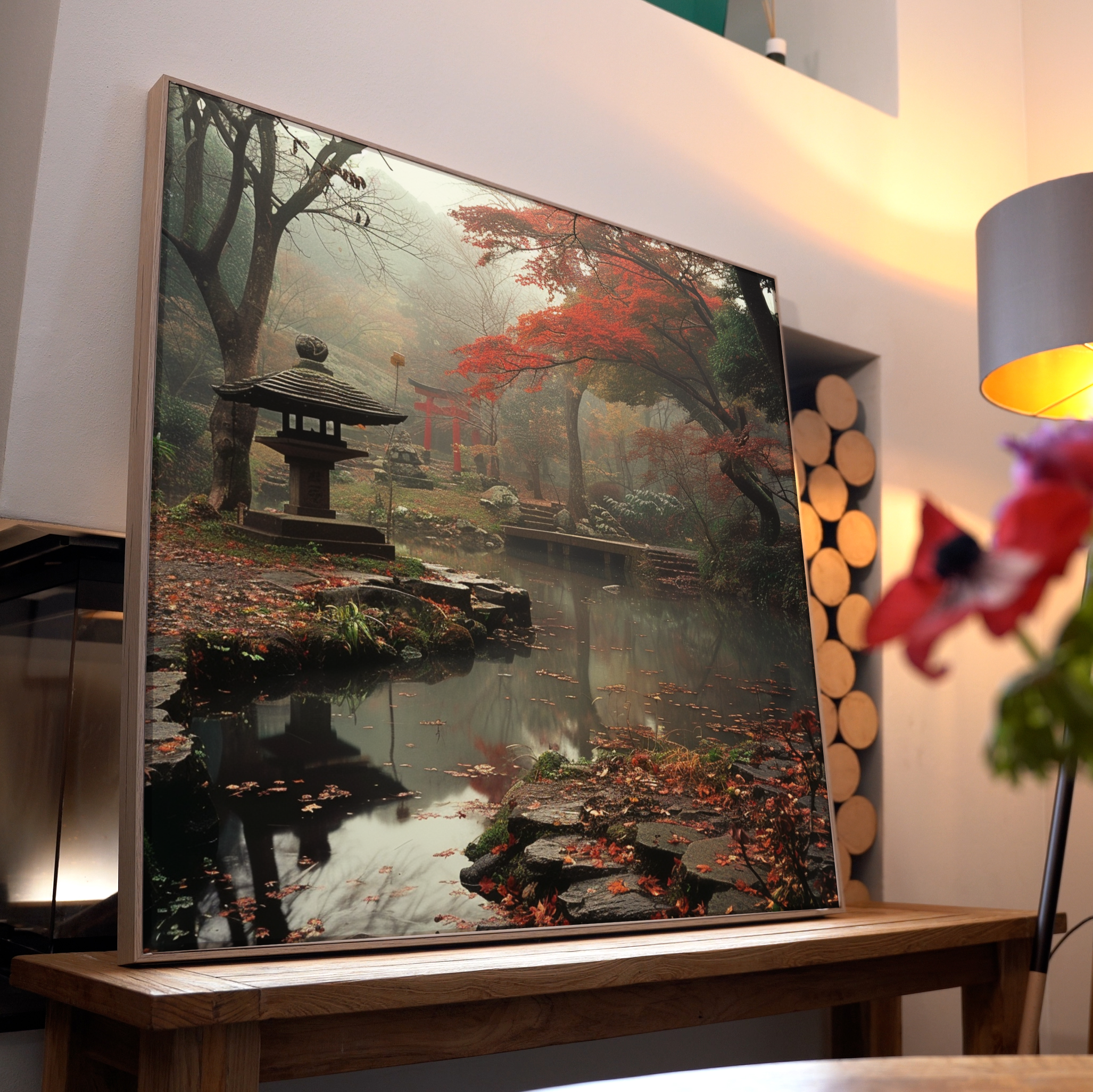 Asiatischer Wald mit Bach 1 | LED Bild