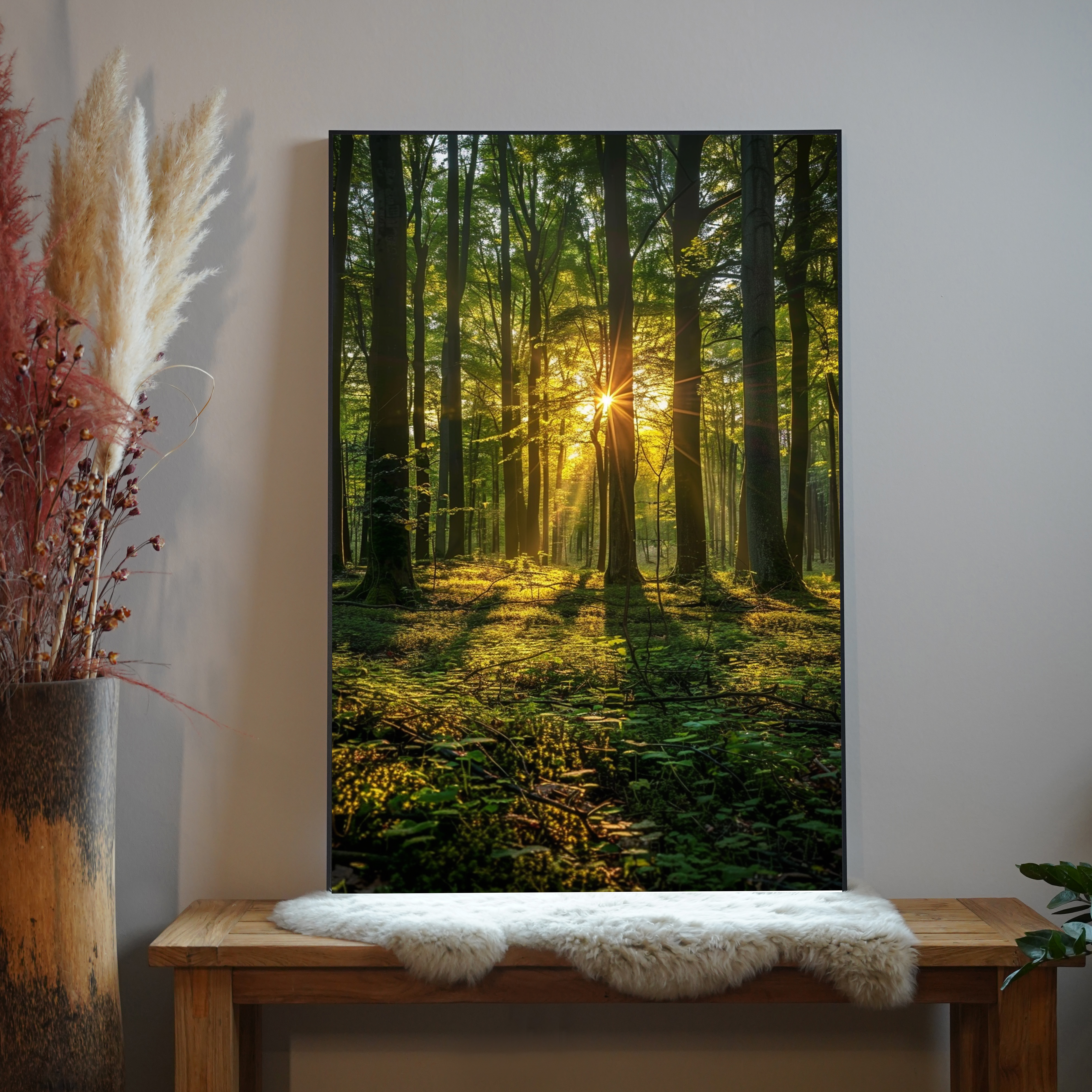 Wald mit Licheinstrahlung 3 | LED Bild