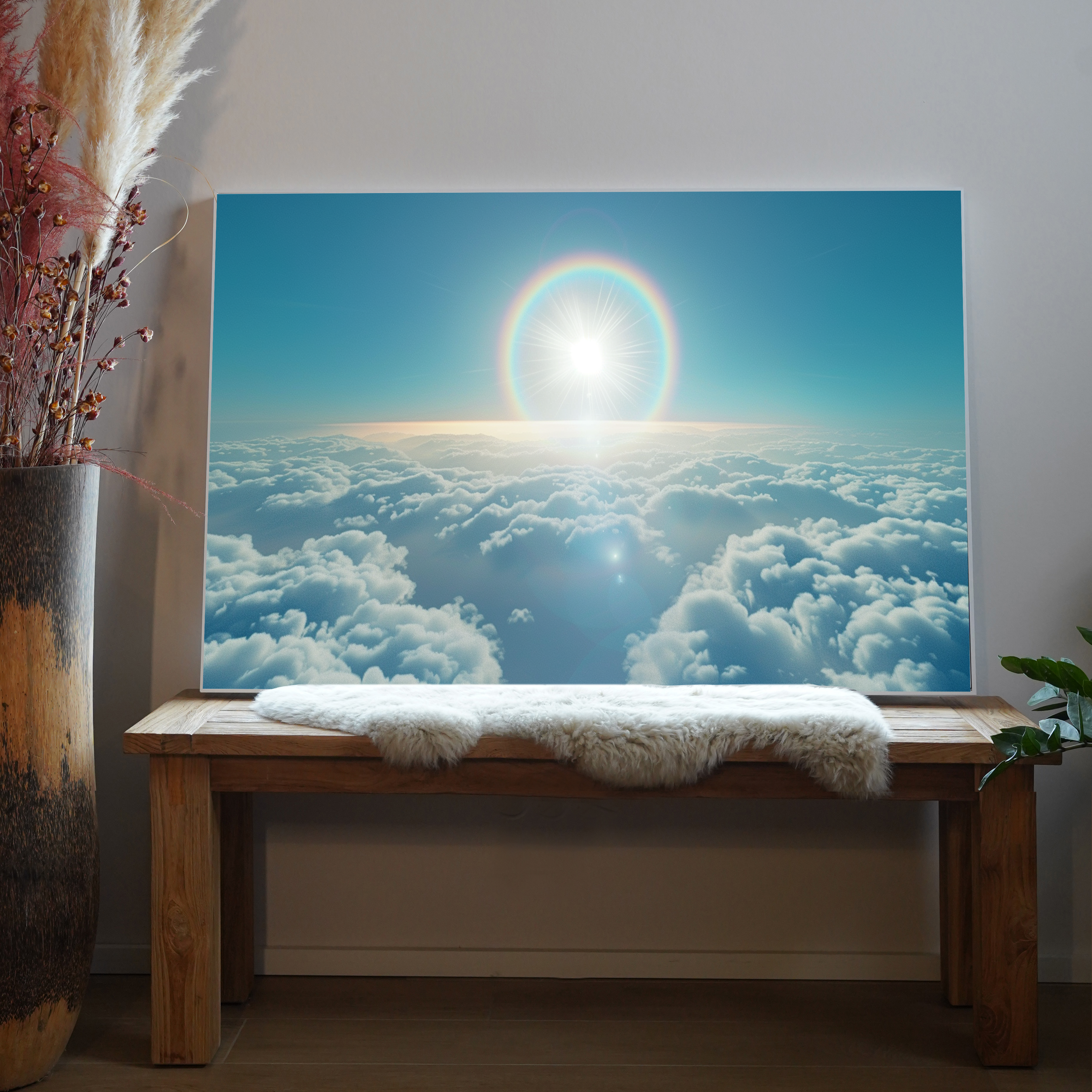 Sonnenstrahlen über Wolken 2 | LED Bild