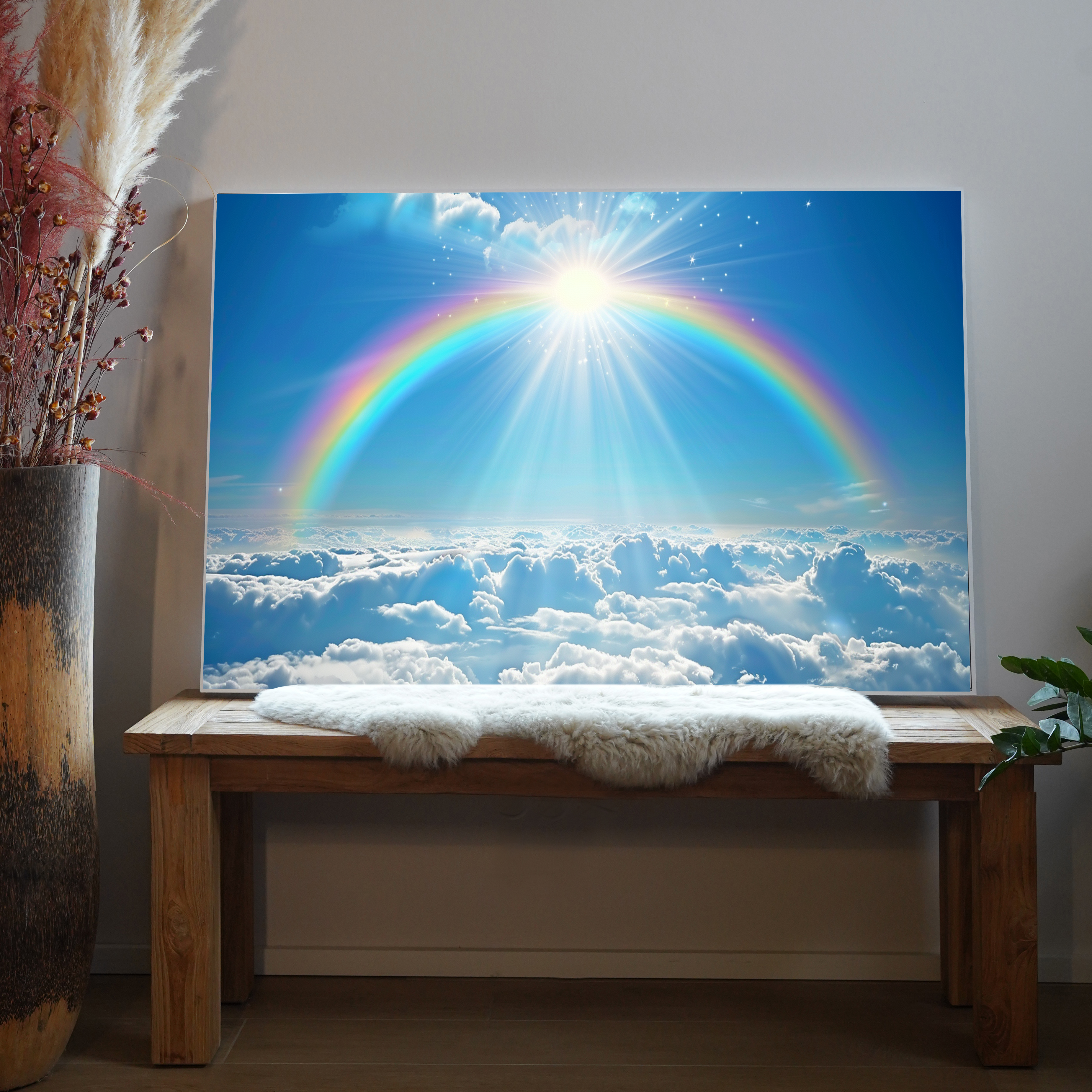 Sonnenstrahlen über Wolken 3 | LED Bild