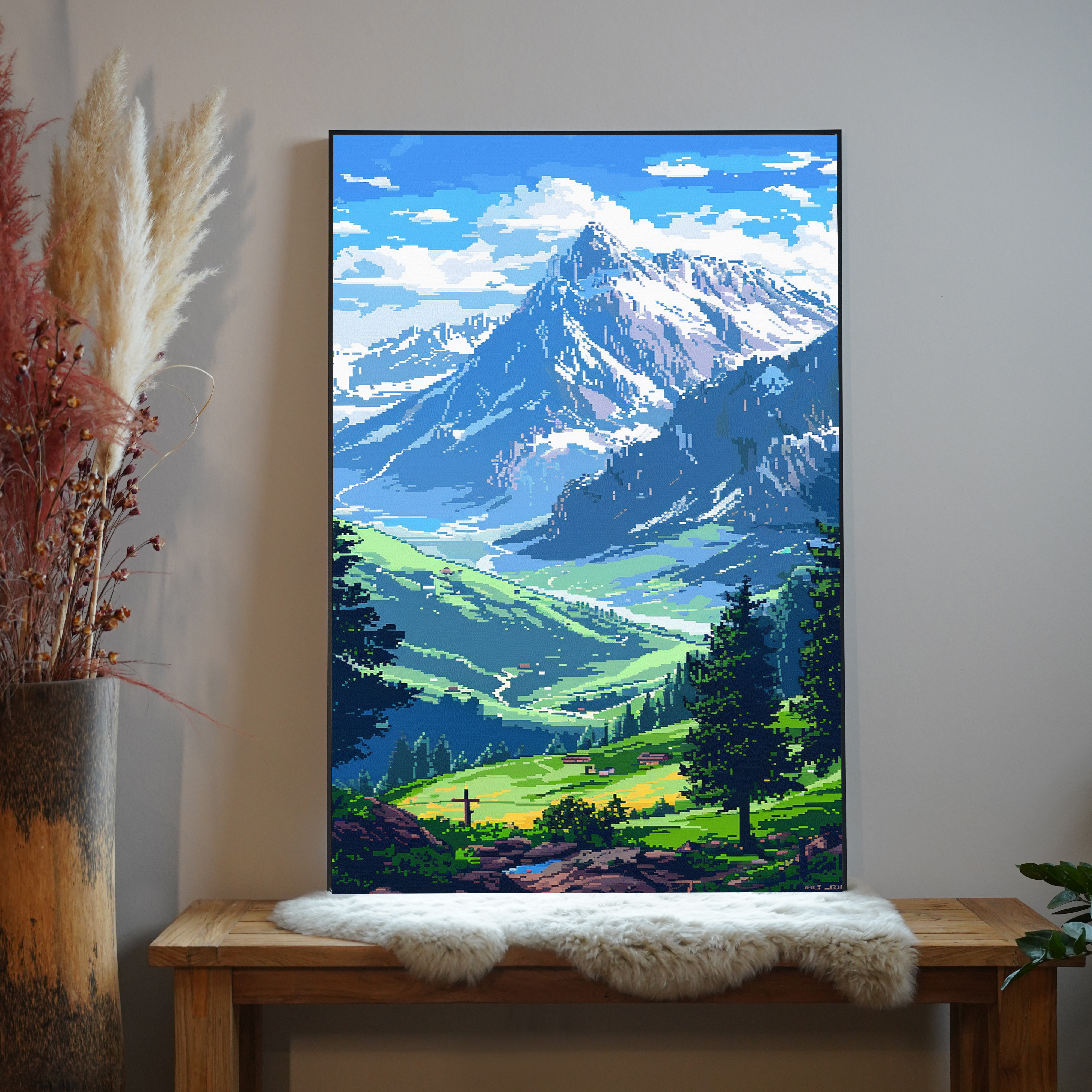 Alpen Illustriert 3 | LED Bild