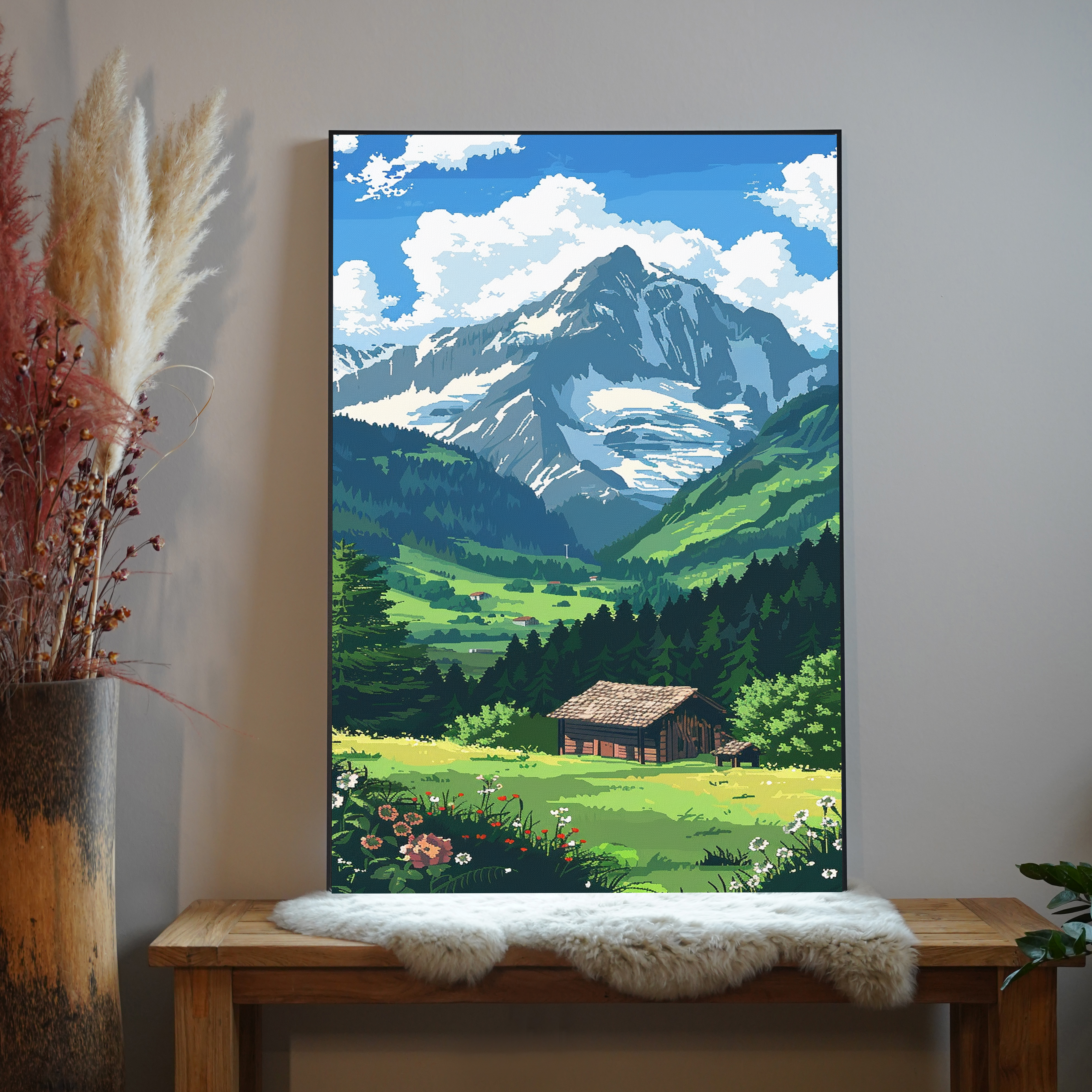 Alpen Illustriert 4 | LED Bild