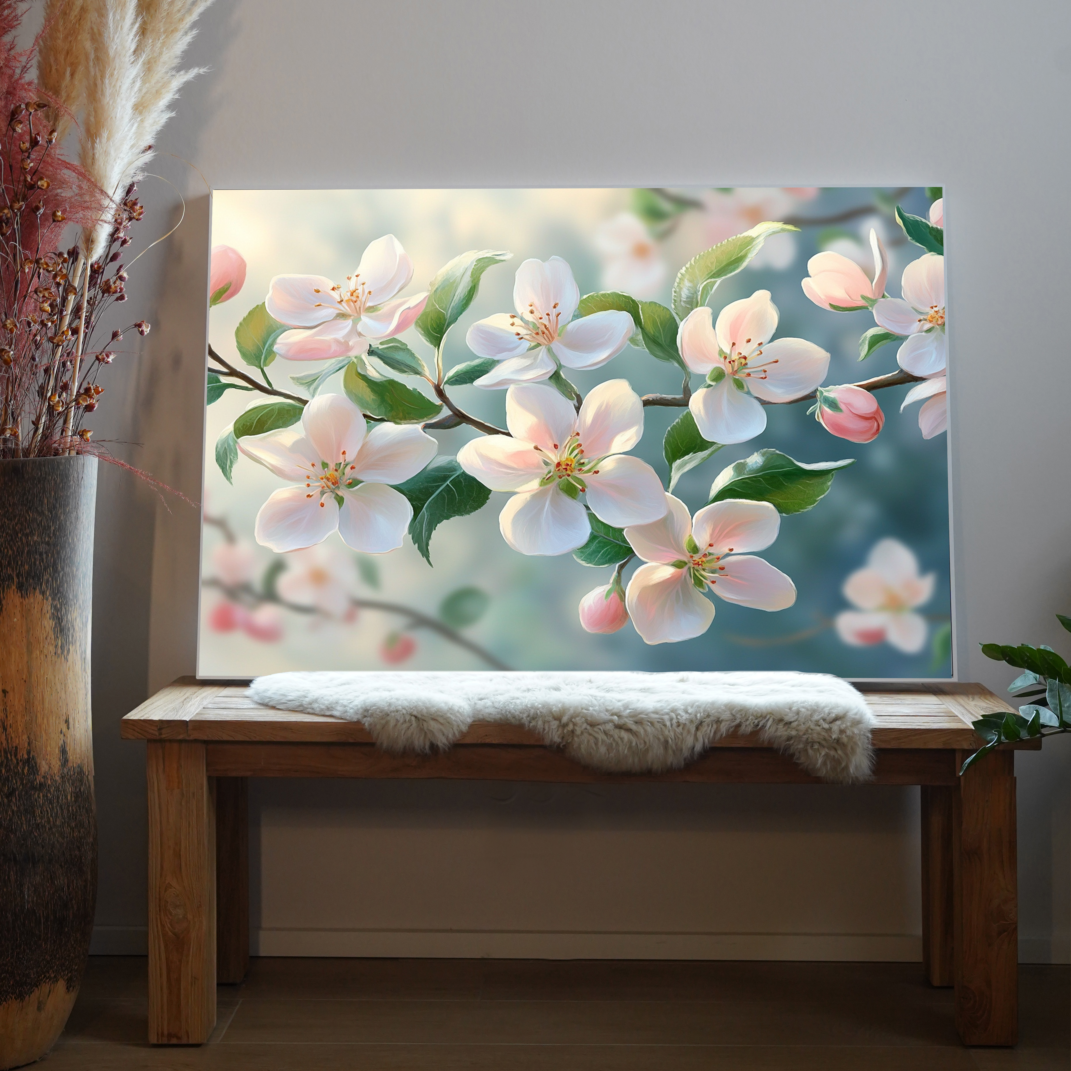 Apfelblüten Illustriert 2 | LED Bild