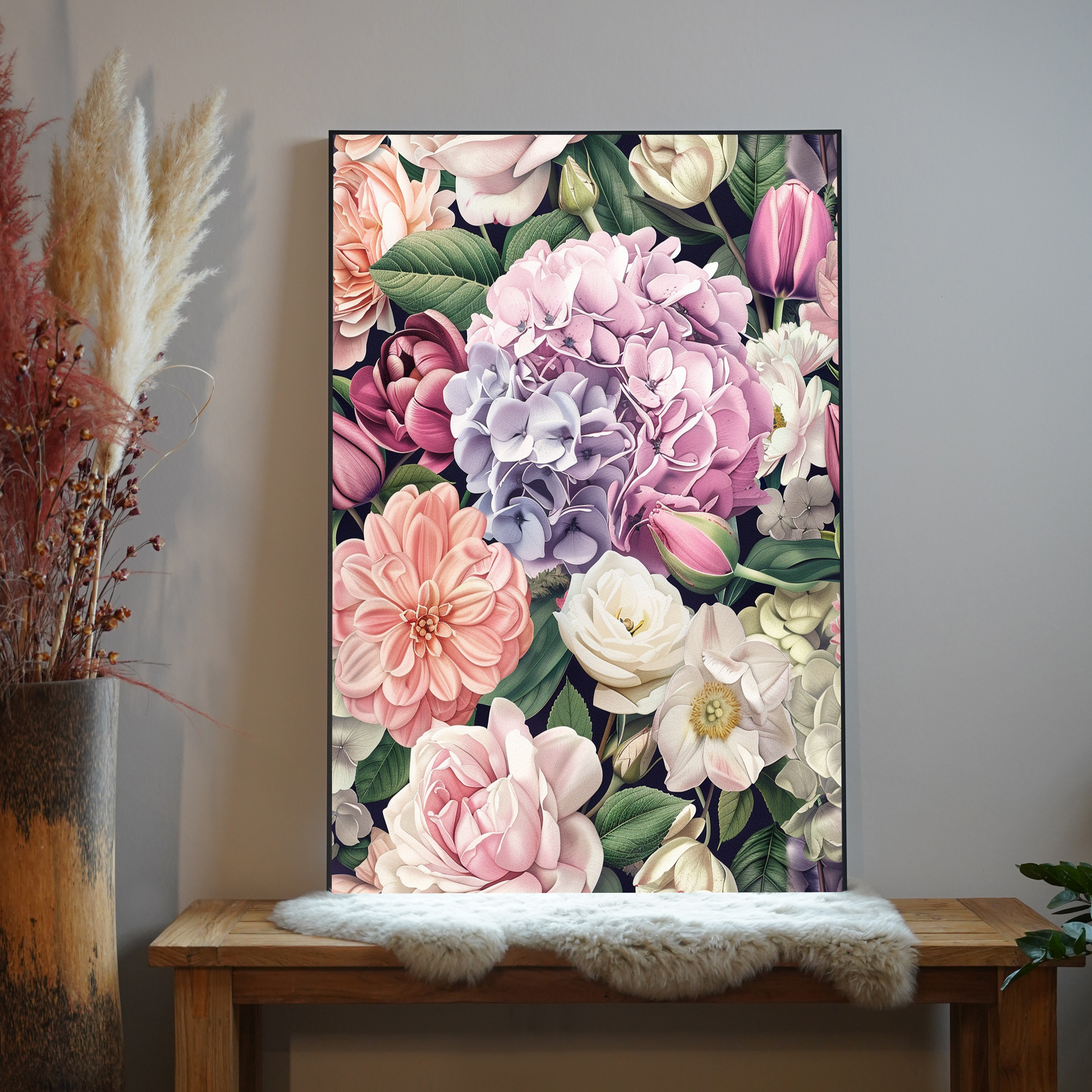 Bauernblumen Illustriert 3 | LED Bild