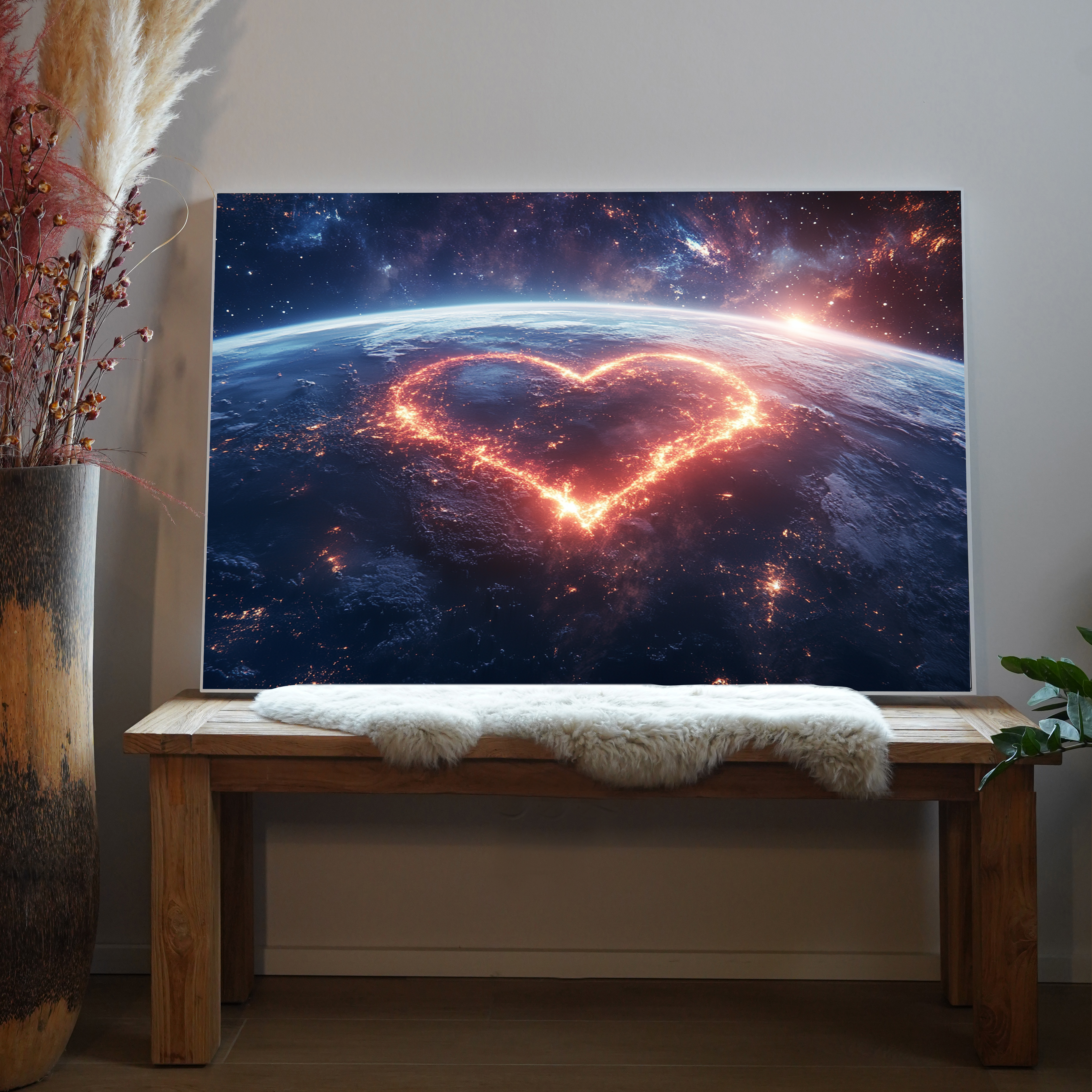 Herzform Erde | LED Bild
