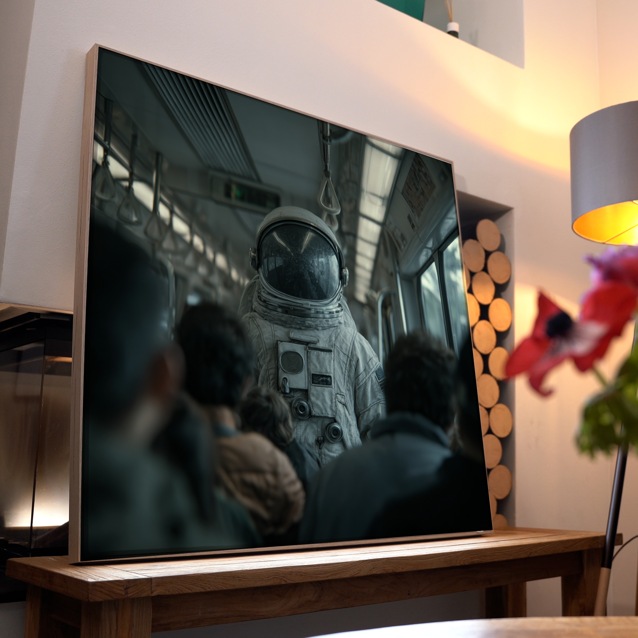 Astronaut in Bus 2 | LED Bild