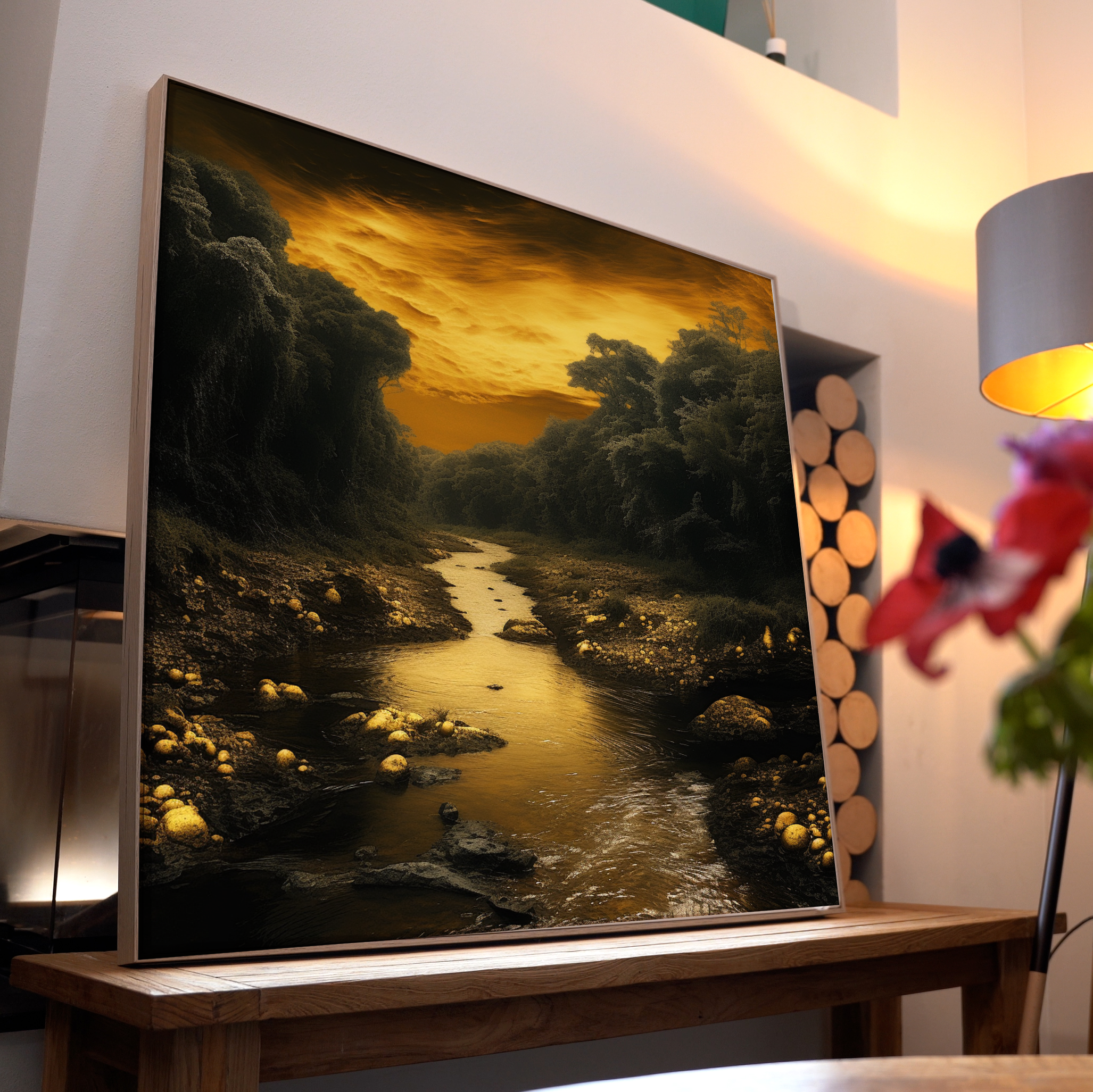 Fluss Gelblich 3 | LED Bild