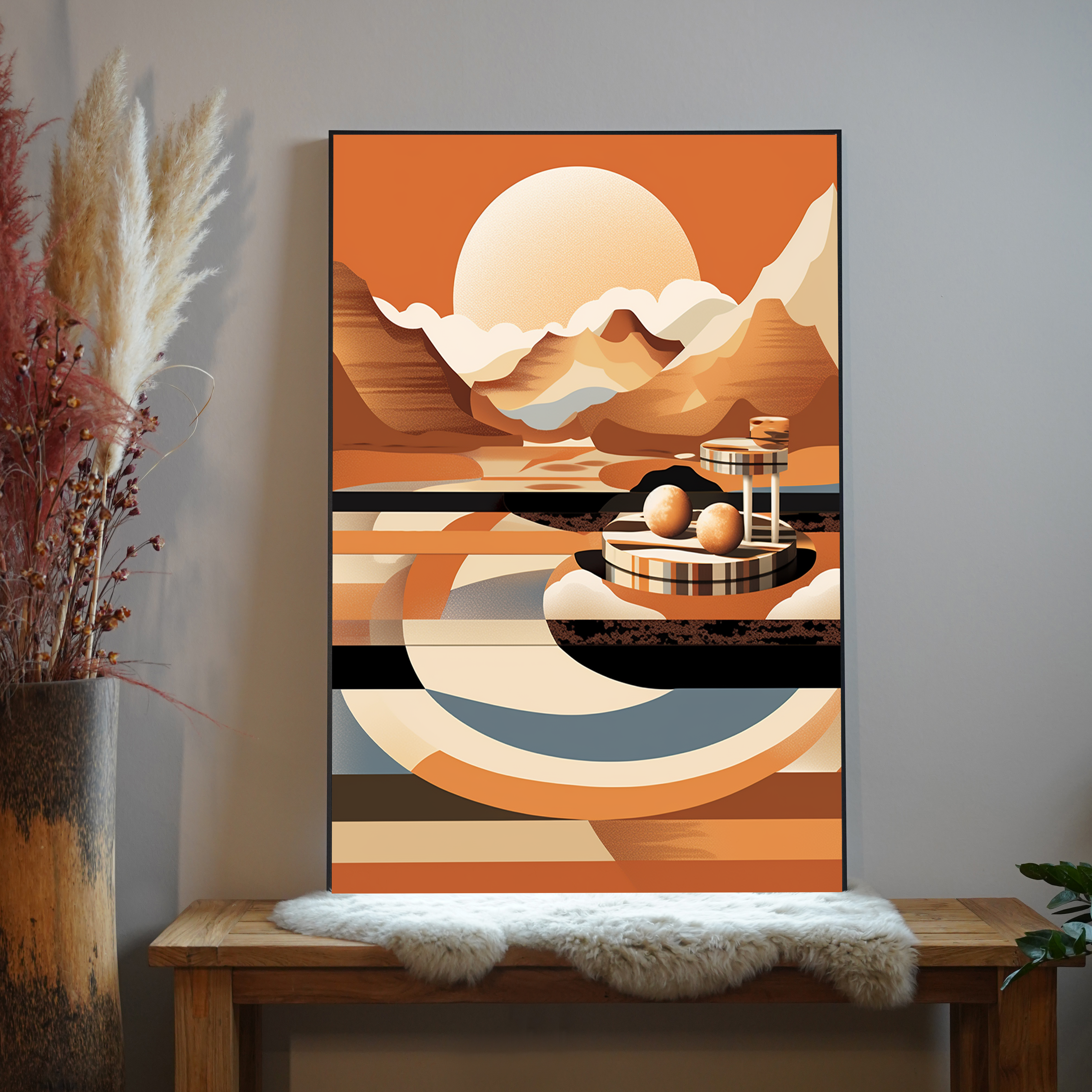 Wüstenlandschaft Abstrakt | LED Bild