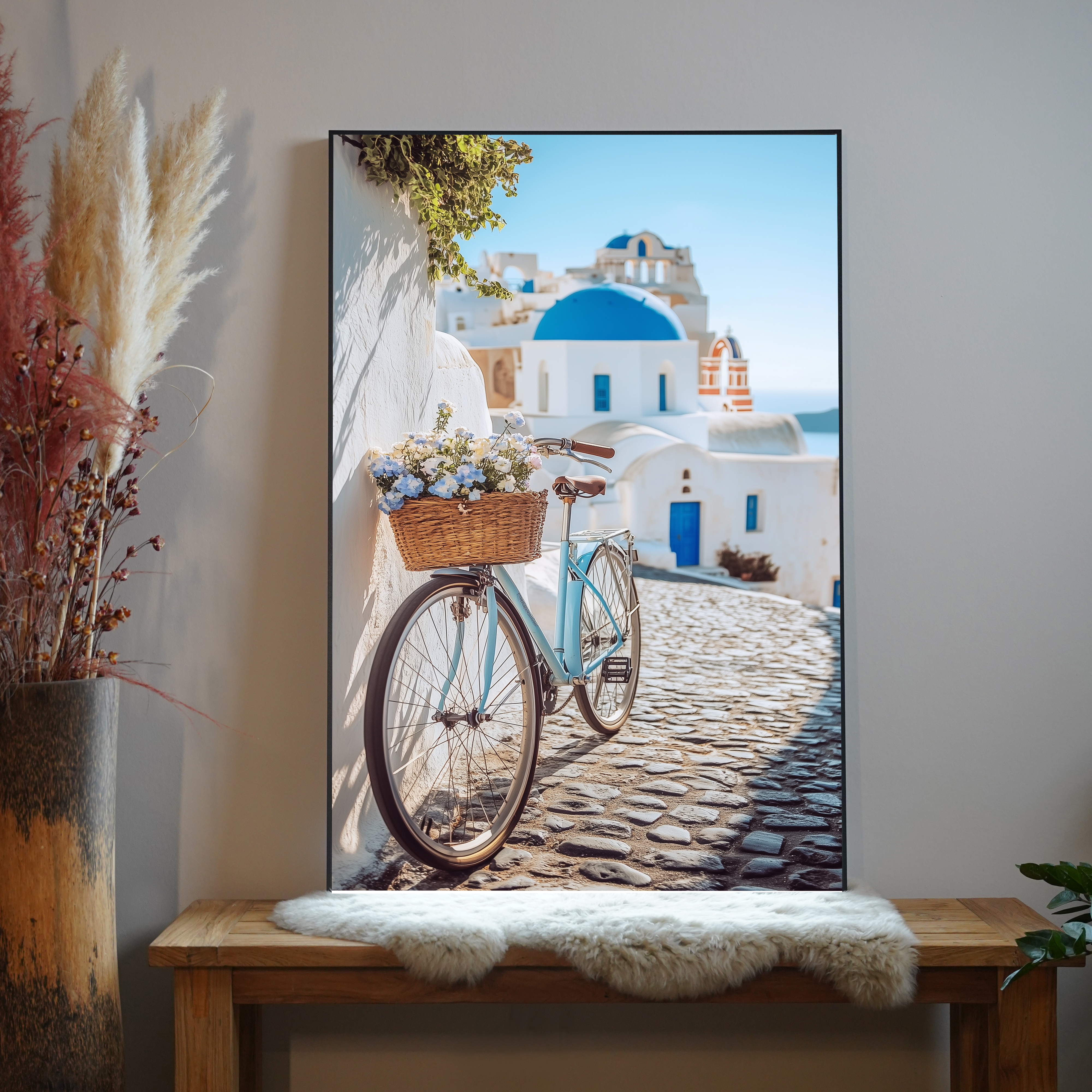 Fahrrad in Santorini | LED Bild