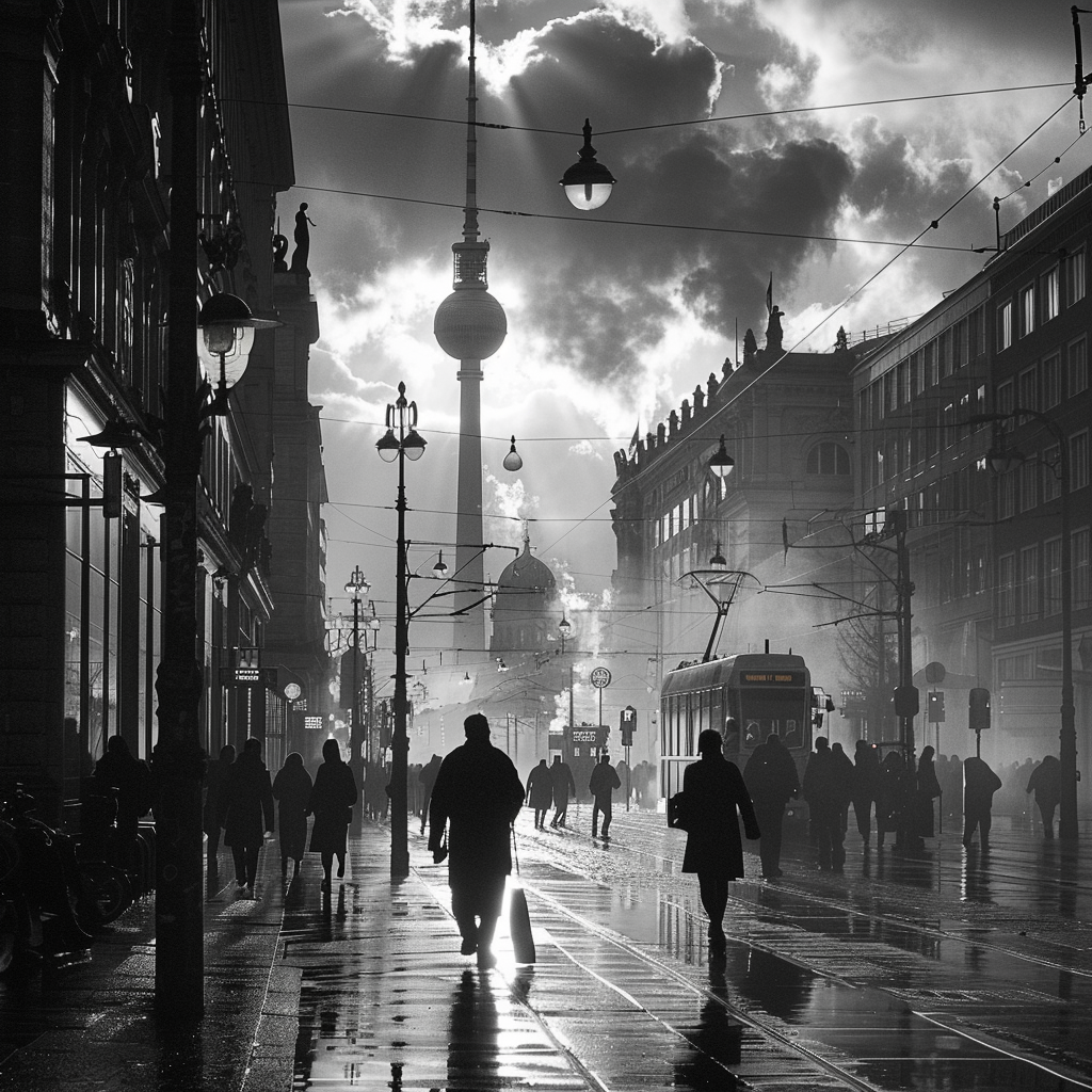 Berlin Schwarz & Weiß 2 | LED Bild