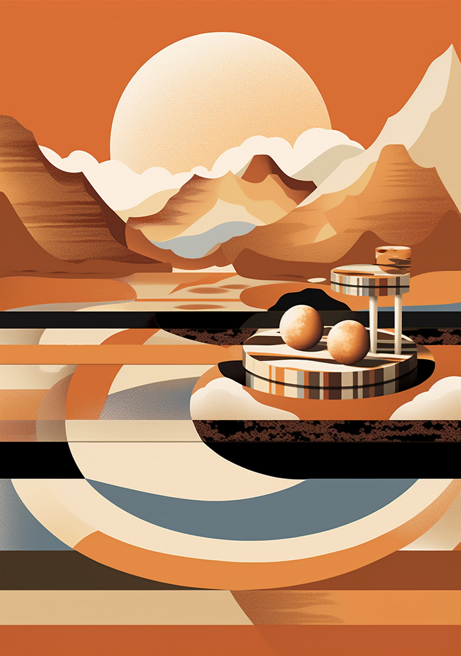 Wüstenlandschaft Abstrakt | LED Bild