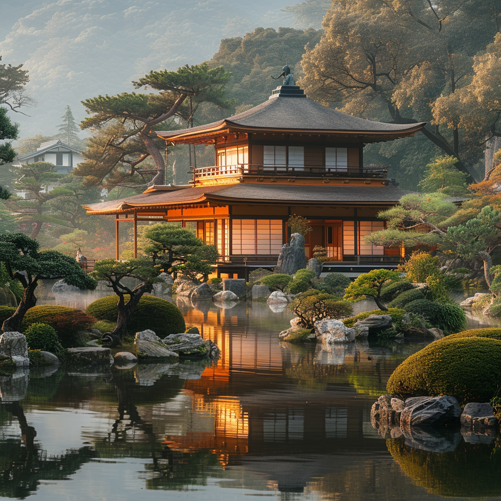 Asiatisches Haus Animiert | LED Bild