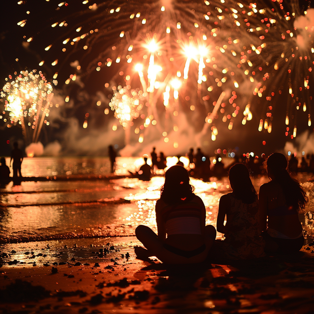 Feuerwerk Großstadt 4 | LED Bild