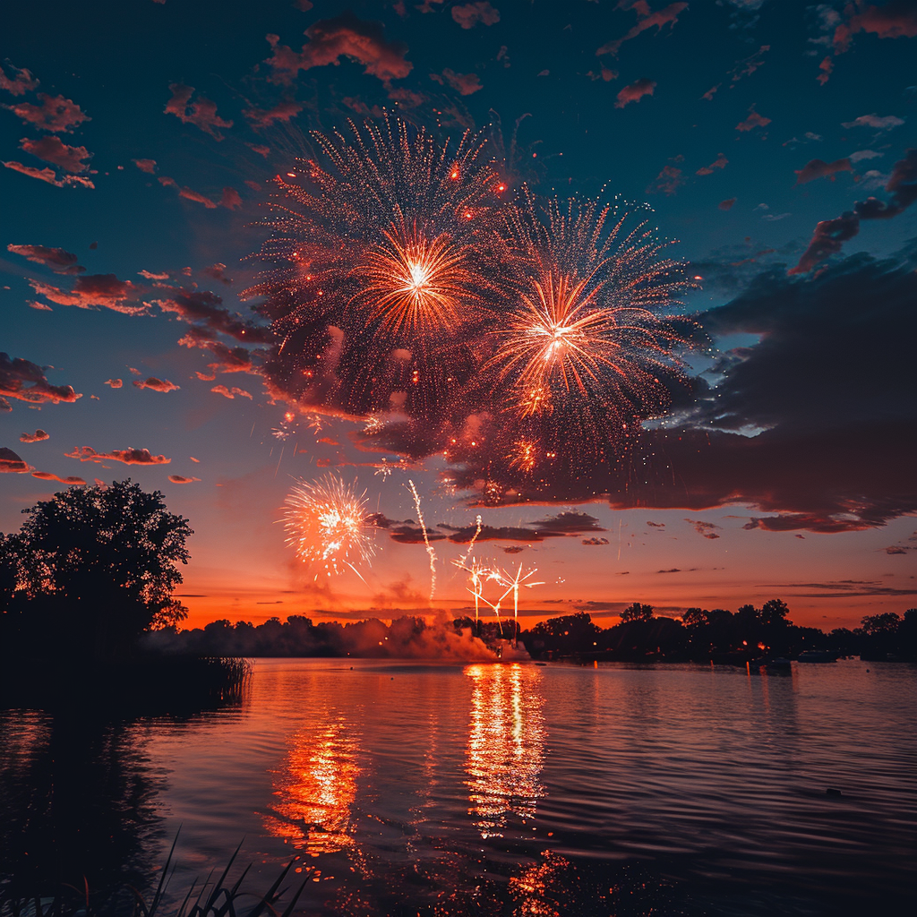 Feuerwerk Großstadt 5 | LED Bild