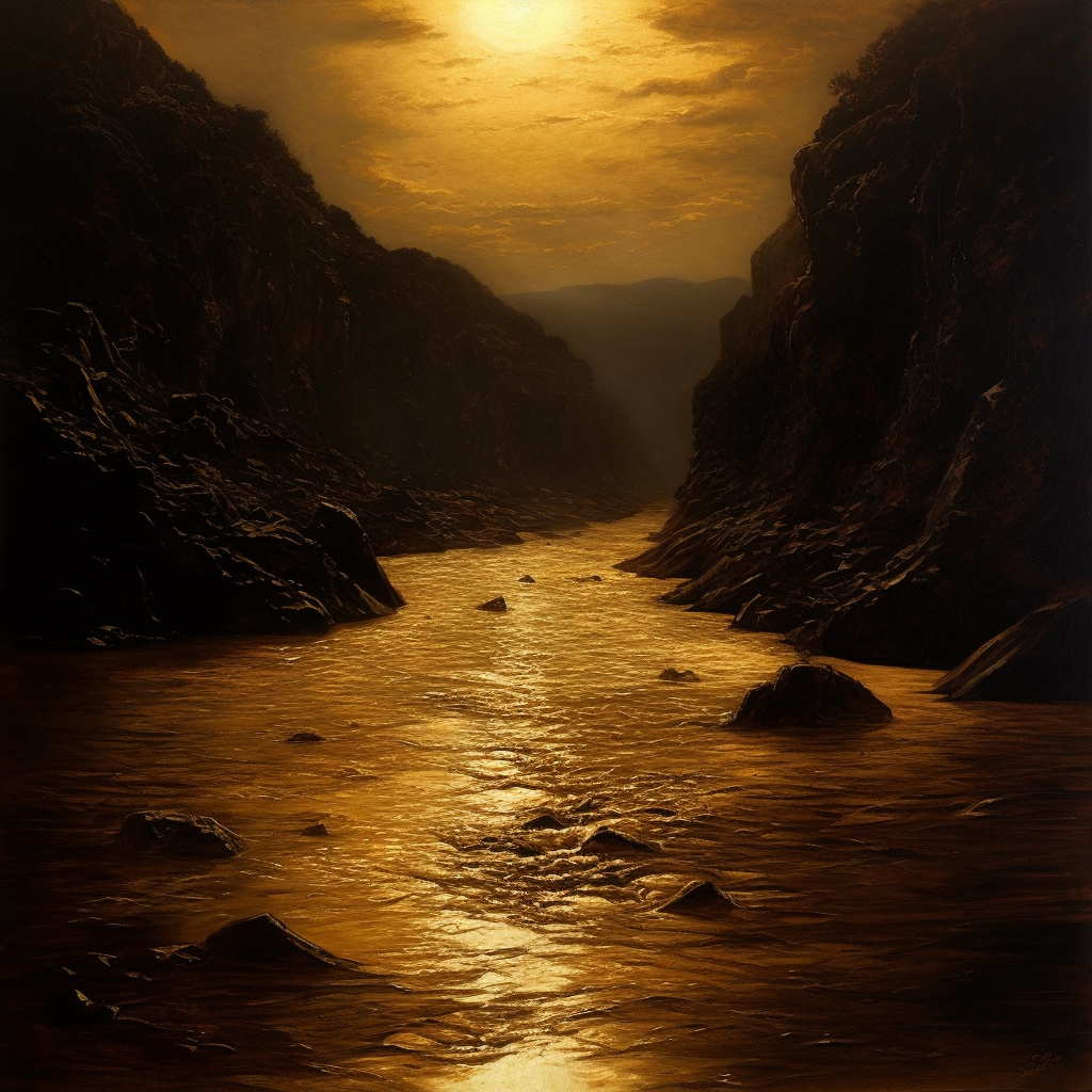 Fluss Gelblich 1 | LED Bild