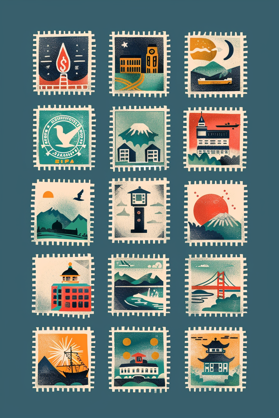 Briefmarken 1 | LED Bild